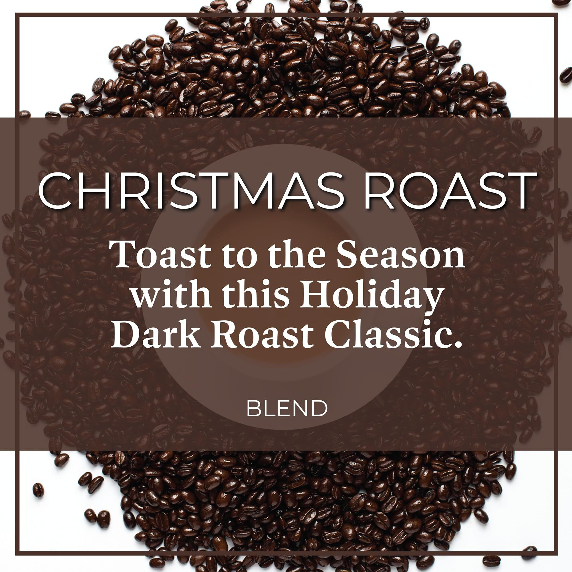 The Bean Organic Coffee Company Christmas Roast, Dark Roast, Whole Bean Coffee, 16-Ounce Bag