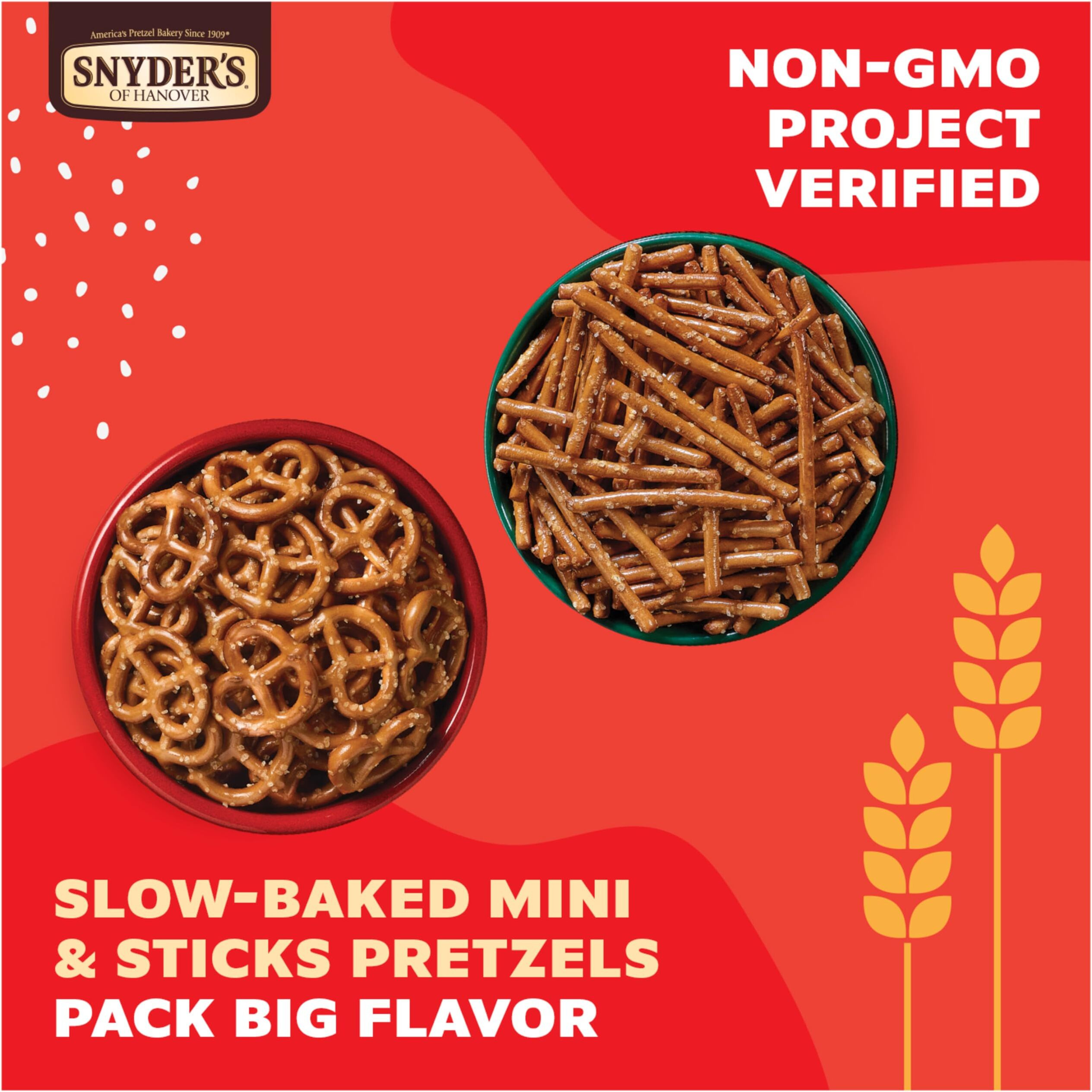 Snyder's Of Hanover Pretzels, Minis And Sticks 100 Calorie Packs, 20 Ct Variety Pack