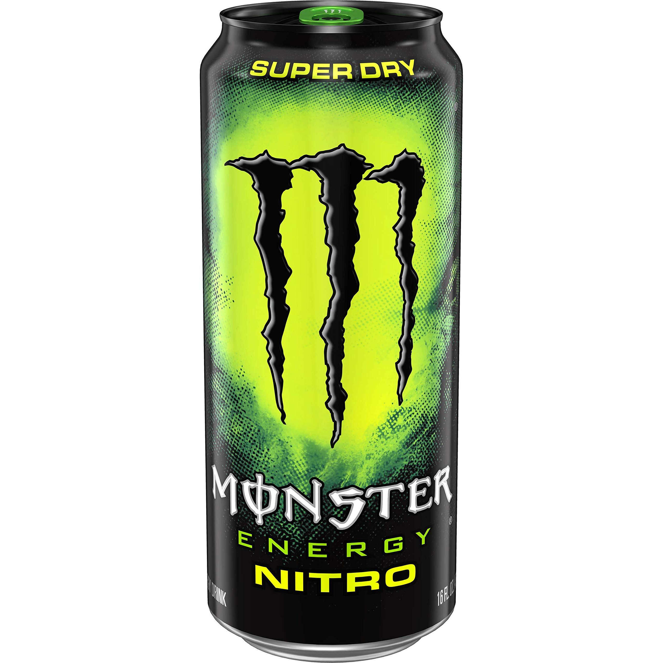 Monster Energy Nitro Super Dry Maximum Strength Drink 16, 384 Fl Oz, (Pack Of 24)