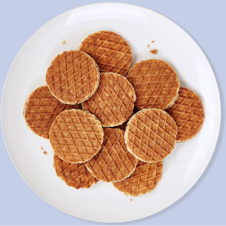 Rip Van Wafels Dutch Caramel Mini Stroopwafels, Low Carb Snacks, Non Gmo Snack, Keto Friendly, Office Snacks, Low Calorie Snack, Low Sugar, 32 Pack