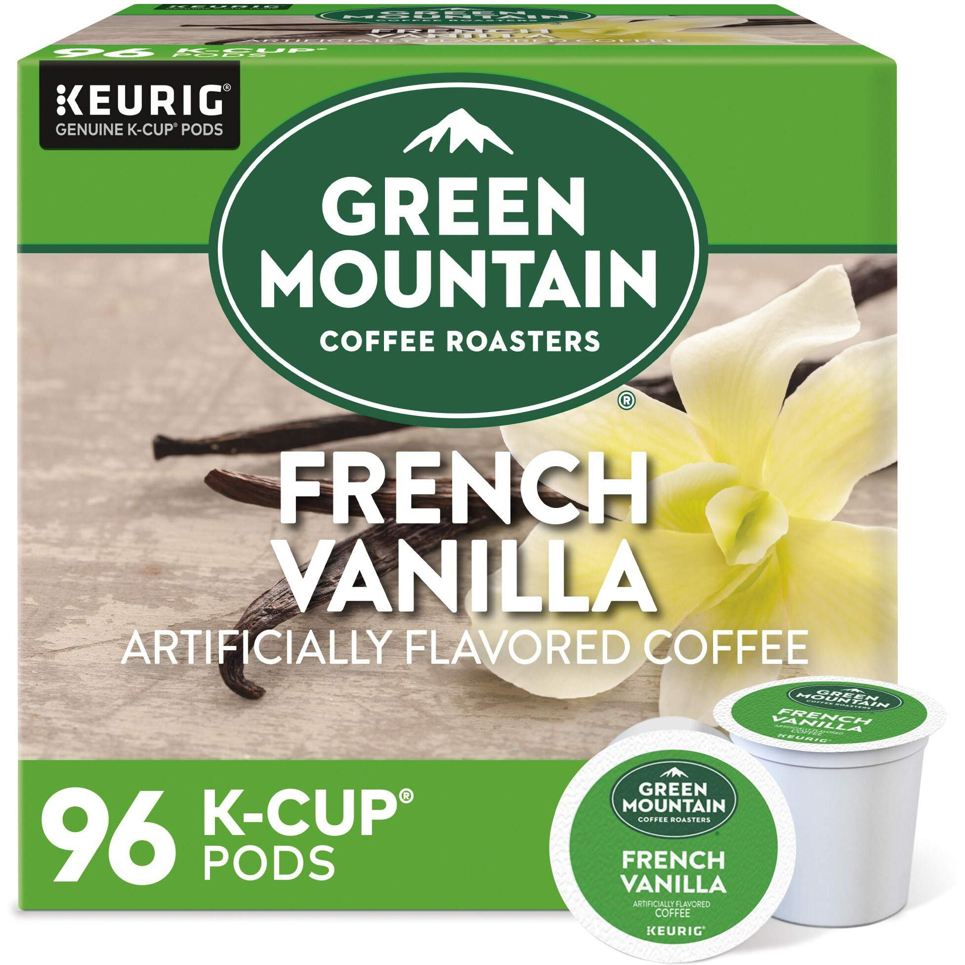 Green Mountain Coffee Roasters French Vanilla Coffee, Keurig Single-Serve K-Cup Pods, Light Roast, 96 Count (4 Packs Of 24)