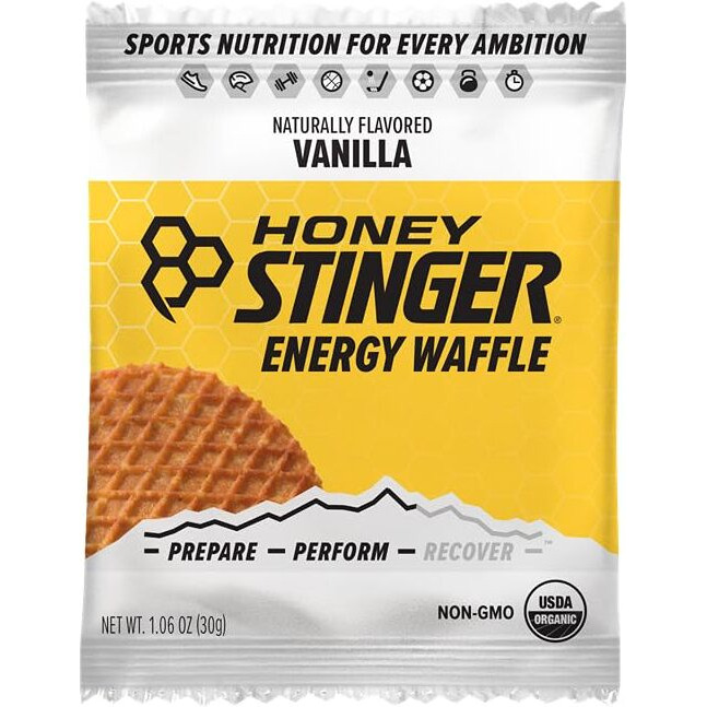Honey Stinger Organic Vanilla Waffle | Energy Stroopwafel For Exercise, Endurance And Performance | Sports Nutrition For Home & Gym, Pre And Post Workout | Box Of 16 Waffles, 16.96 Ounce