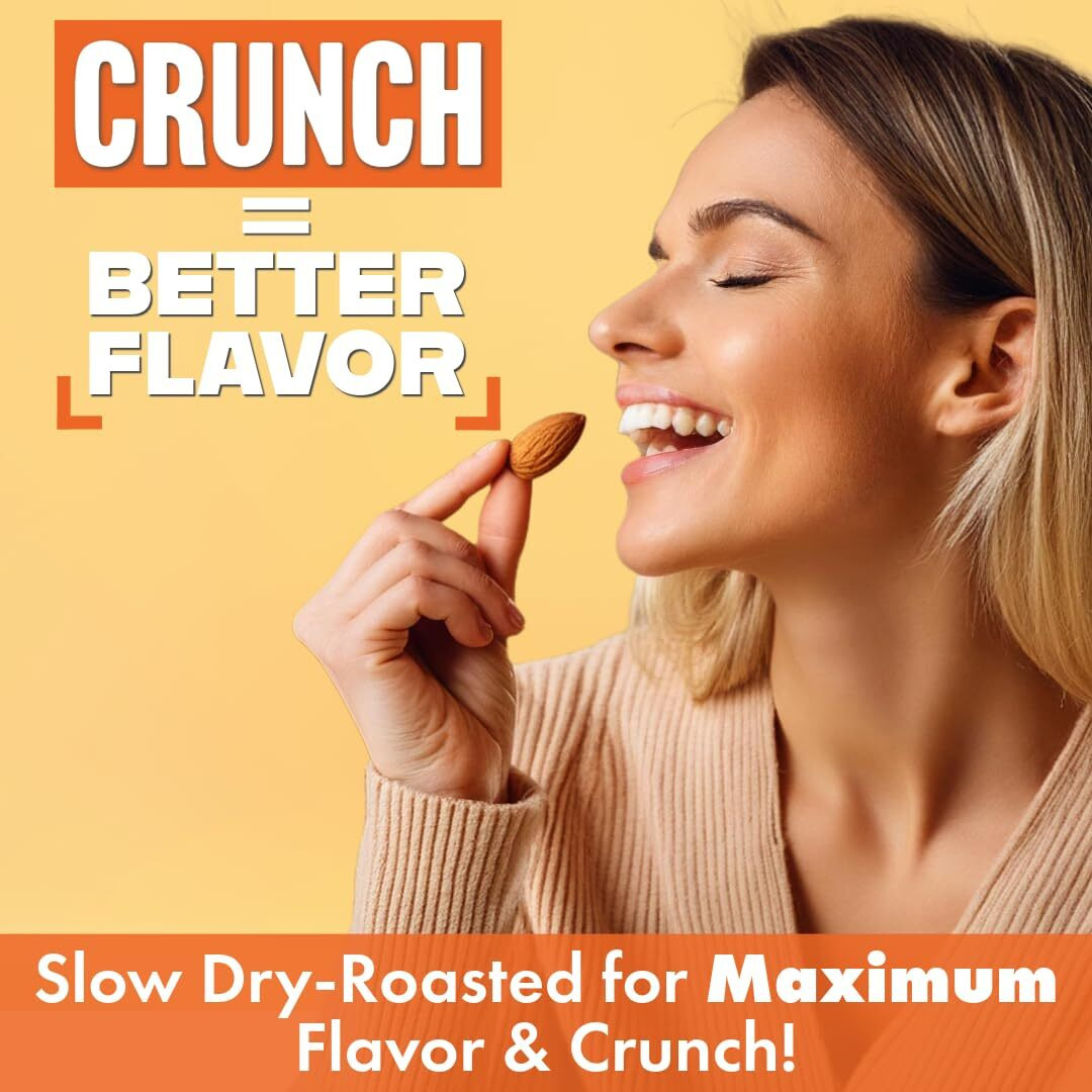 Roastery Coast - Daily Nuts Just Roasted Almonds | Almonds Bulk 3 Lb | Unsalted Nuts| Slow Dry Roasted | Steam Pasteurized | Plant Protein | Gluten Free | Non-Gmo | Low Carb | Keto Snack | Prime Snack