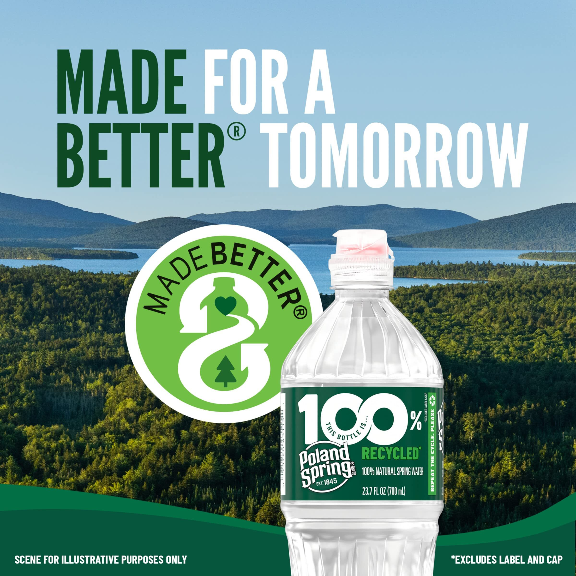 Poland Spring 100% Natural Spring Water, 8 Ounces, 12 Pack