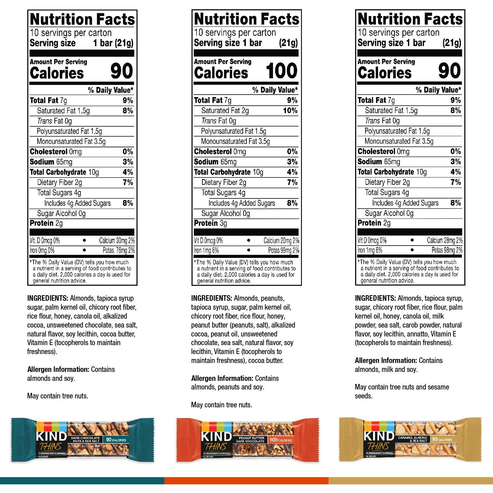 Kind Thins, Variety Pack, Gluten Free, 100 Calorie, 30 Count