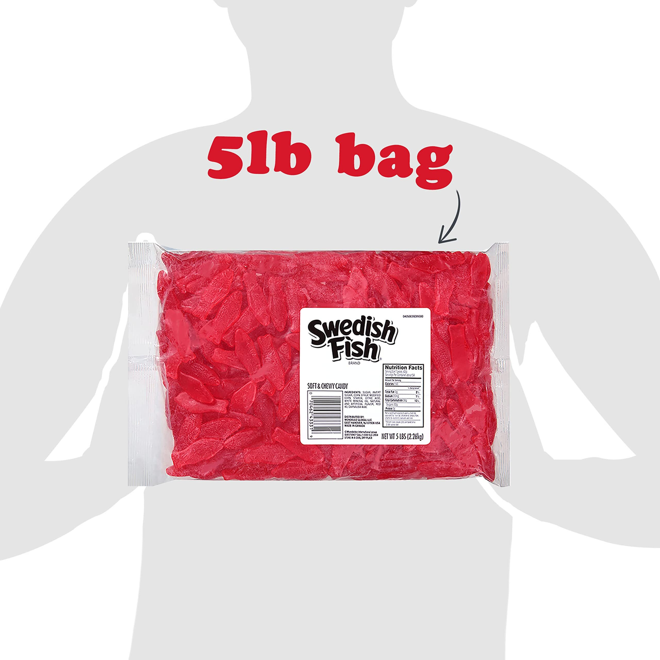 Swedish Fish Soft & Chewy Candy, 5 Lb