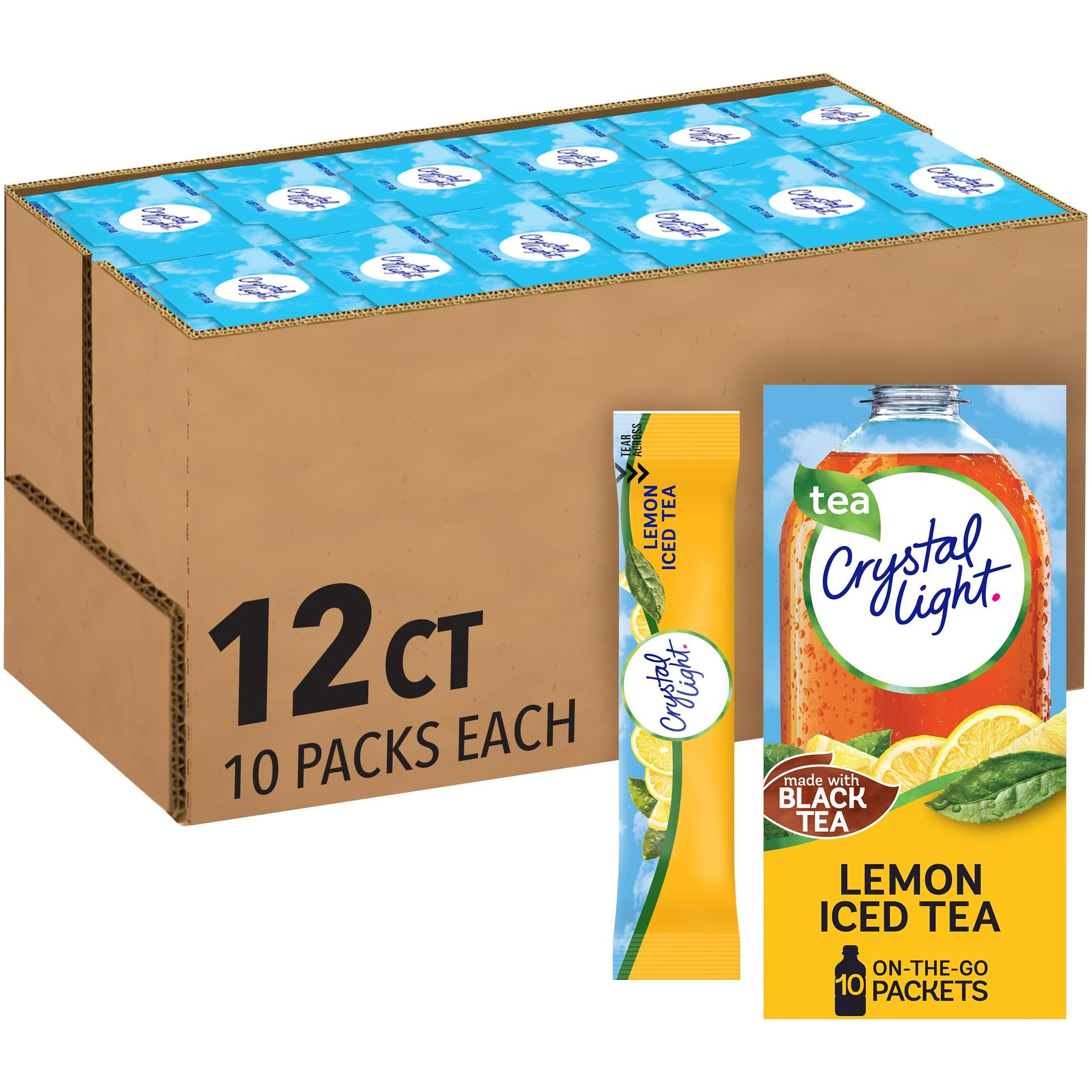 Crystal Light Sugar-Free Lemon Iced Tea On-The-Go Powdered Drink Mix 120 Count