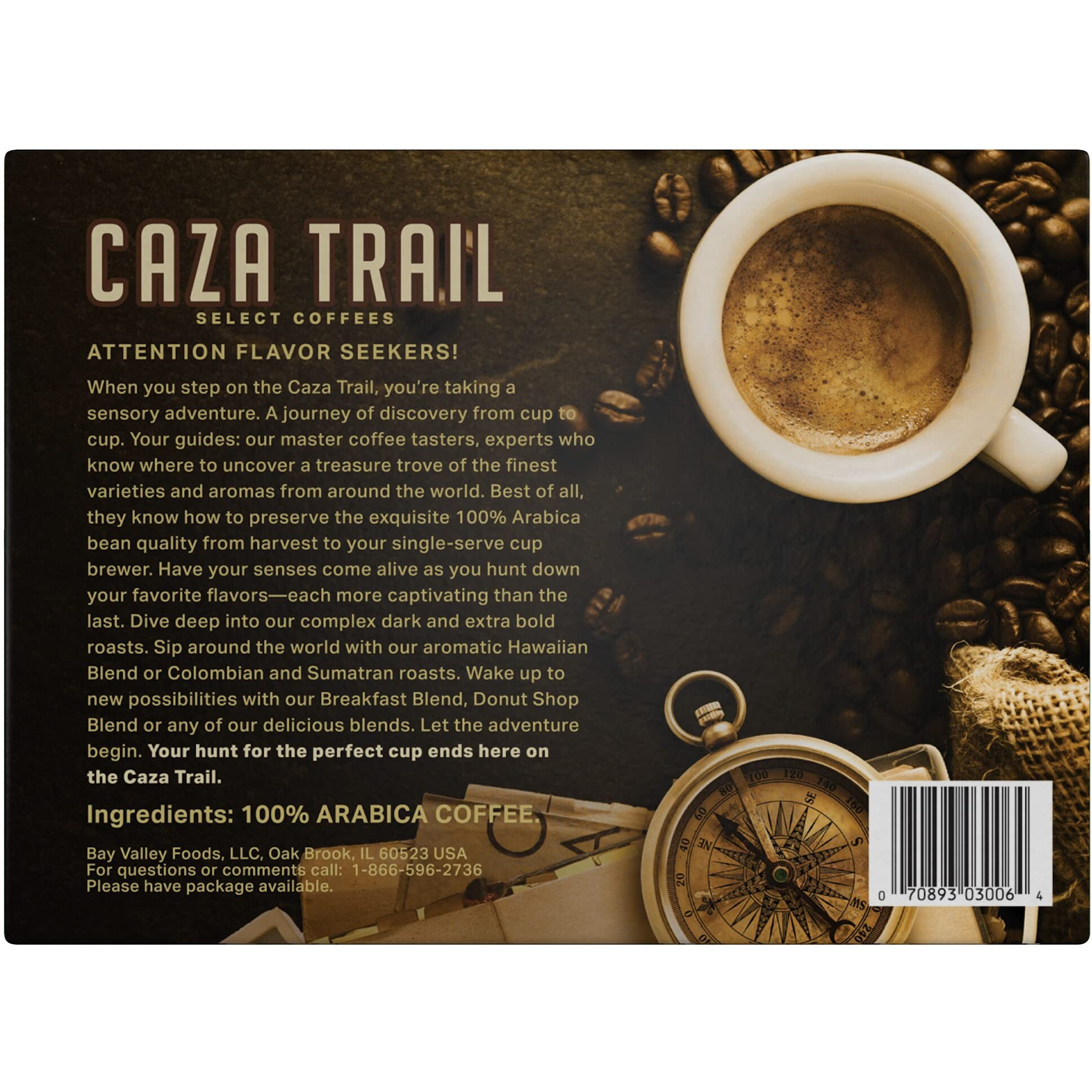 Caza Trail Coffee Pods, Dark Roast, Single Serve (Pack Of 100) (Packaging May Vary)