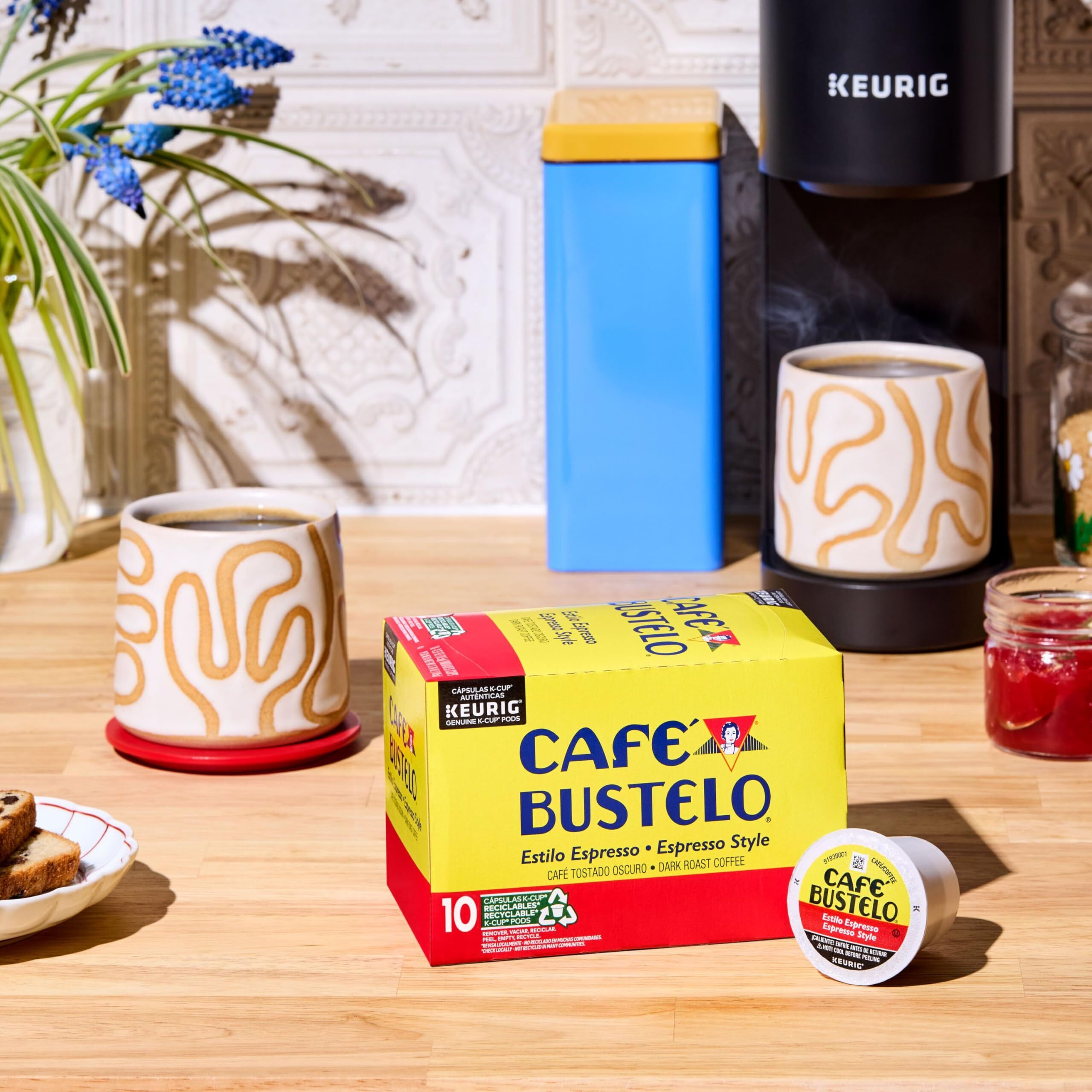 Caf   Bustelo Espresso Style Dark Roast Coffee, Keurig K-Cup Pods, 10 Count Box (Pack Of 6)