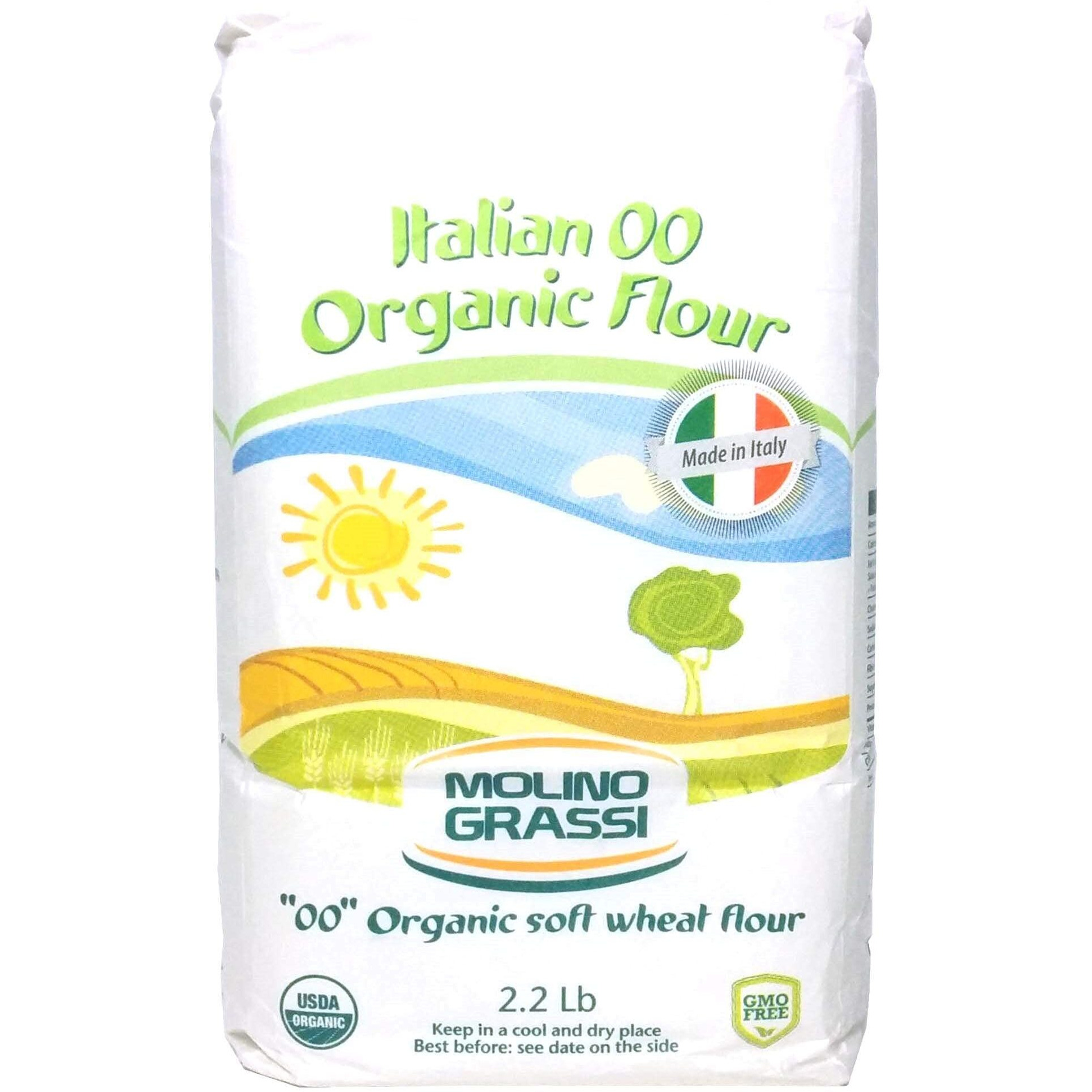 Molino Grassi Usda Organic Italian "&quot00"" Soft Wheat Flour - 2.2 Lb (2 Pack) (1 Pack)