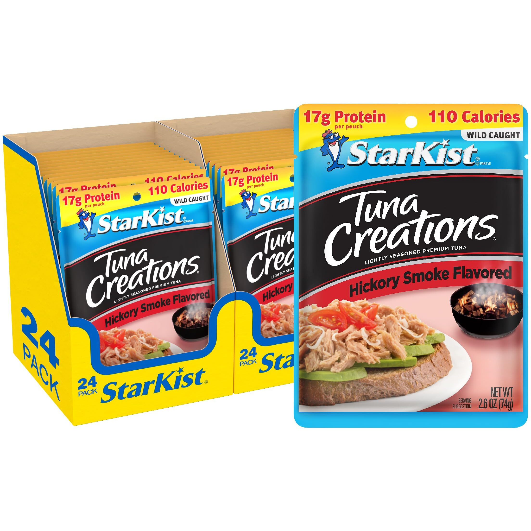 Starkist Tuna Creations, Hickory Smoked, Packaging May Vary, 2.6 Oz, Pack Of 24