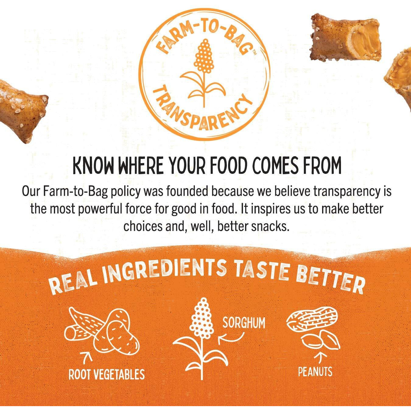 Quinn Gluten Free Peanut Butter Filled Pretzel Nuggets - Made With Real Ingredients, Whole Grain Sorghum, Sea Salt, Vegan, Dairy Free, Non-Gmo - 7 Oz (Pack Of 8)