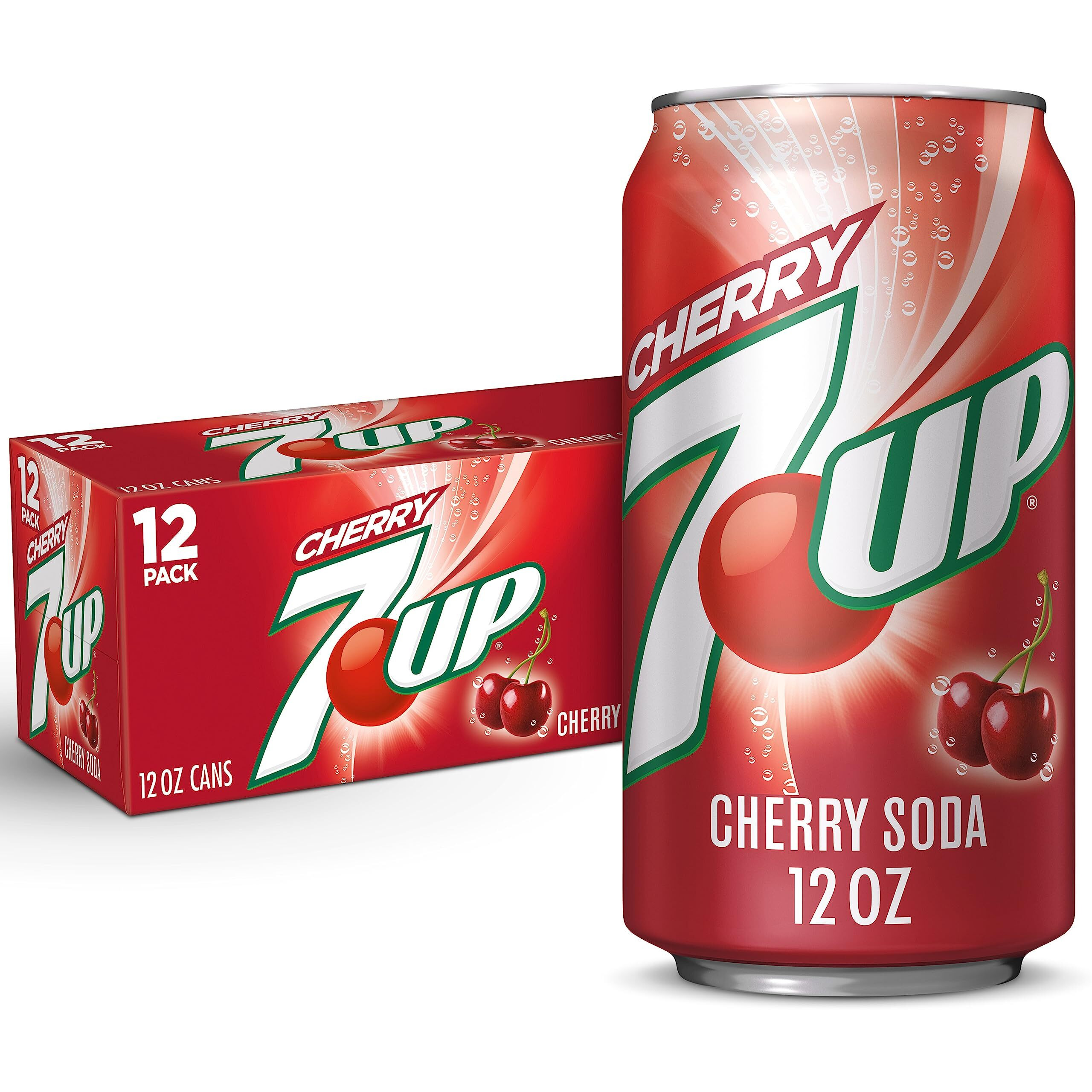 7Up Cherry Flavored Soda, 12 Fl Oz Cans (Pack Of 12)