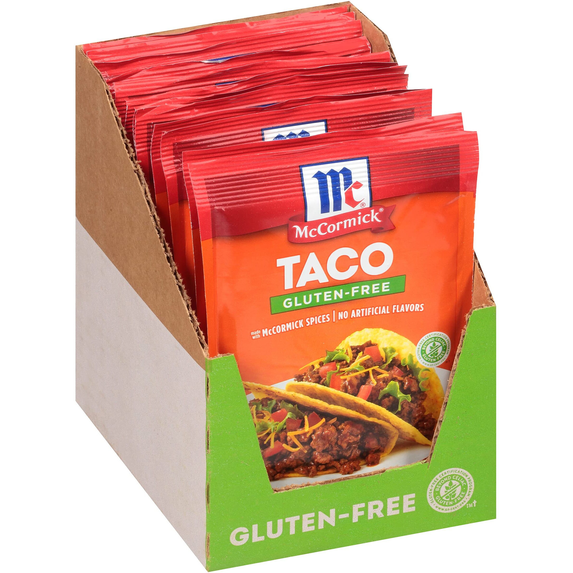 Mccormick Gluten Free Taco Seasoning Mix, 1.25 Oz (Pack Of 12)