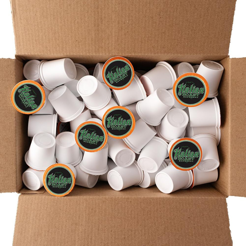Fresh Roasted Coffee, Italian Roast, Dark, Kosher, K-Cup Compatible, 96 Pods