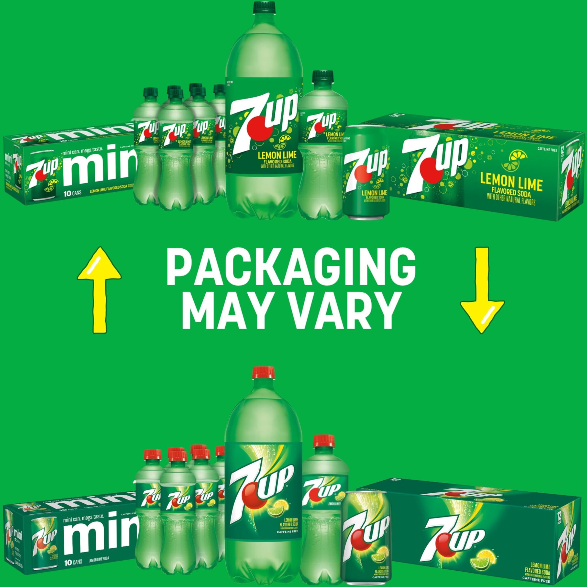 7Up Lemon Lime Soda, Naturally Flavored And Caffeine Free, 12 Fl Oz (Pack Of 12)