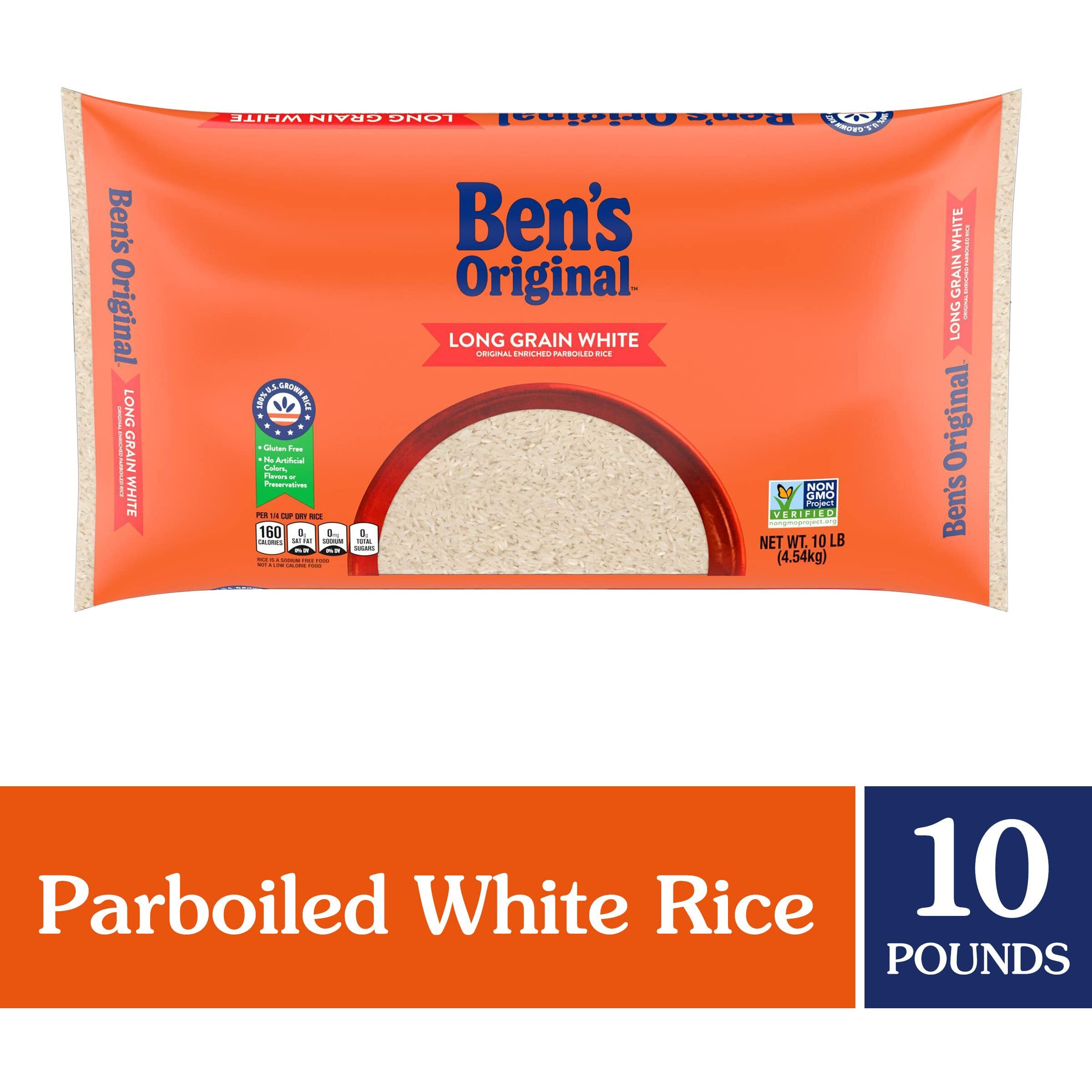 Ben's Original Enriched Long Grain White Rice, Parboiled Rice, 10 Lb Bag