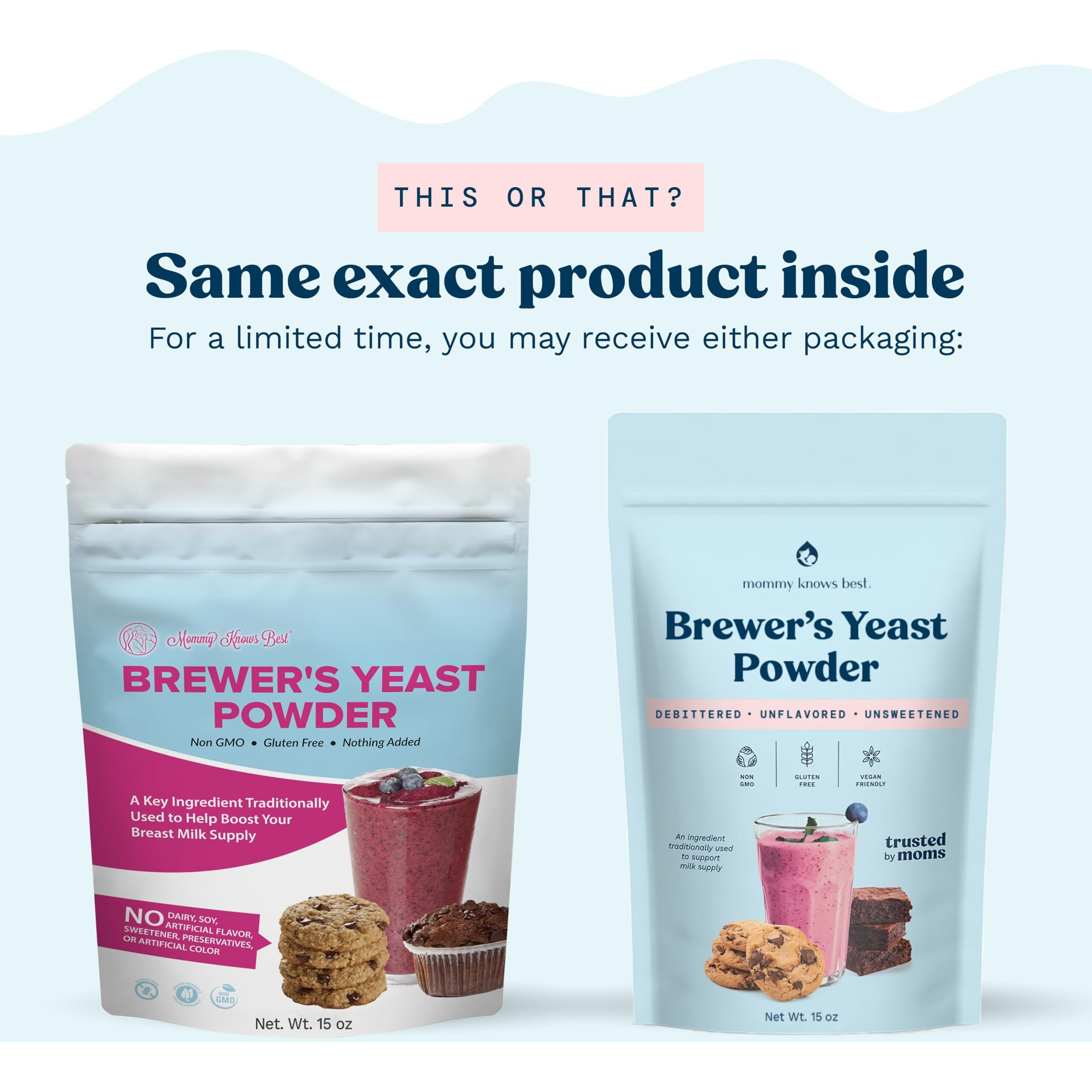 Mommy Knows Best Brewers Yeast Powder For Lactation Brewer's Yeast For Breastfeeding Mothers - Mild Nutty Flavored Unsweetened And Debittered - 2 Lb