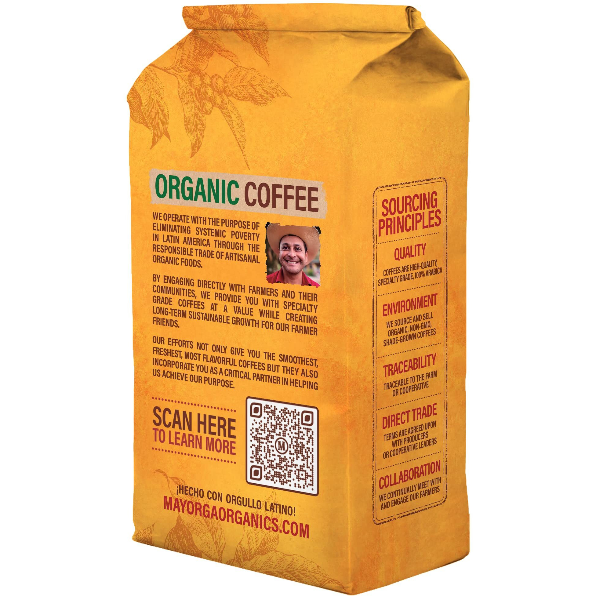 Mayorga Decaf Dark Roast Coffee 5Lb Bag Caf   Swiss Water Decaffeinated Cubano Roast Coffee 100% Arabica Whole Coffee Beans - Smoothest Organic Coffee - Specialty Grade, Non-Gmo, Direct Trade