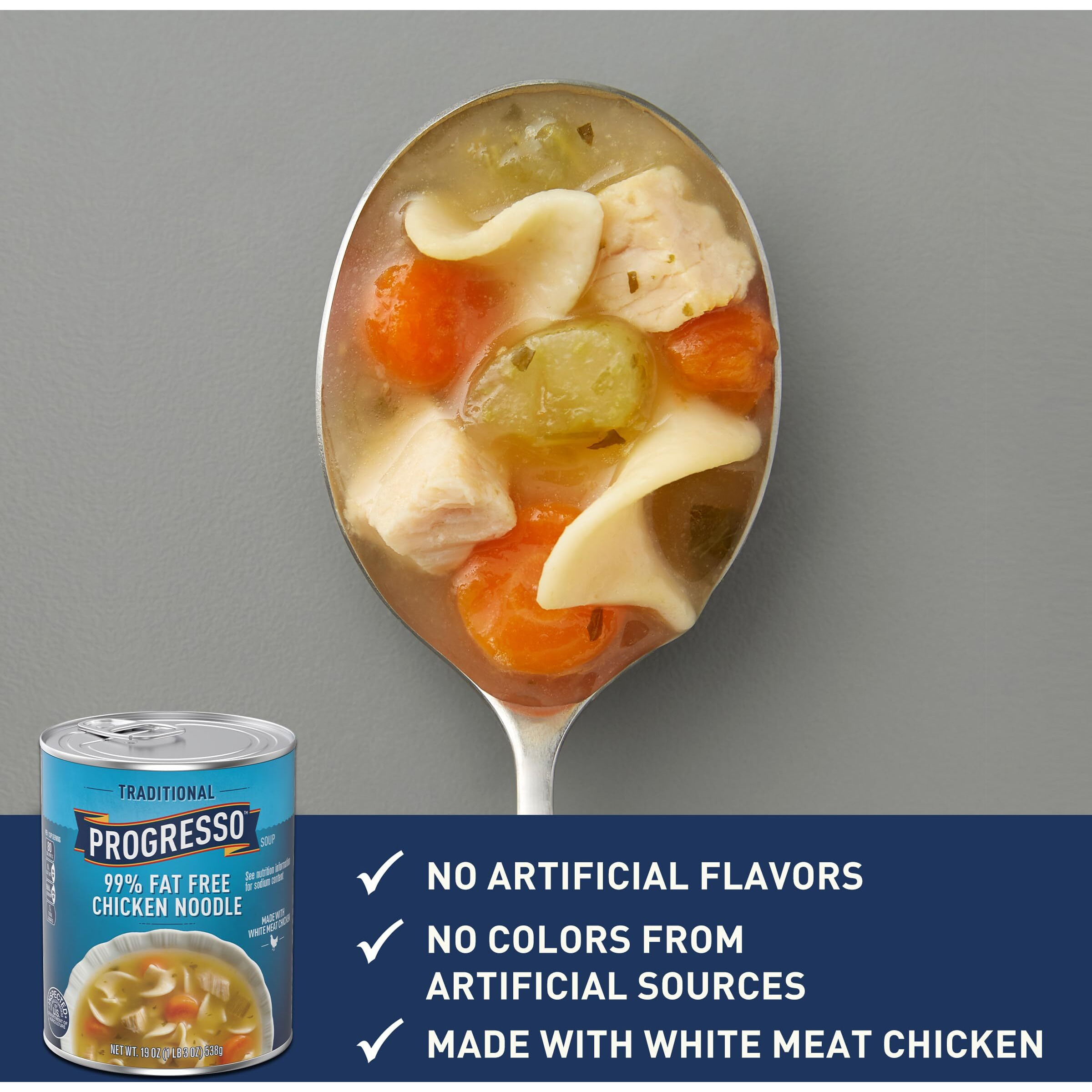 Progresso Traditional, 99% Fat Free Chicken Noodle Canned Soup, 19 Oz. (Pack Of 12)