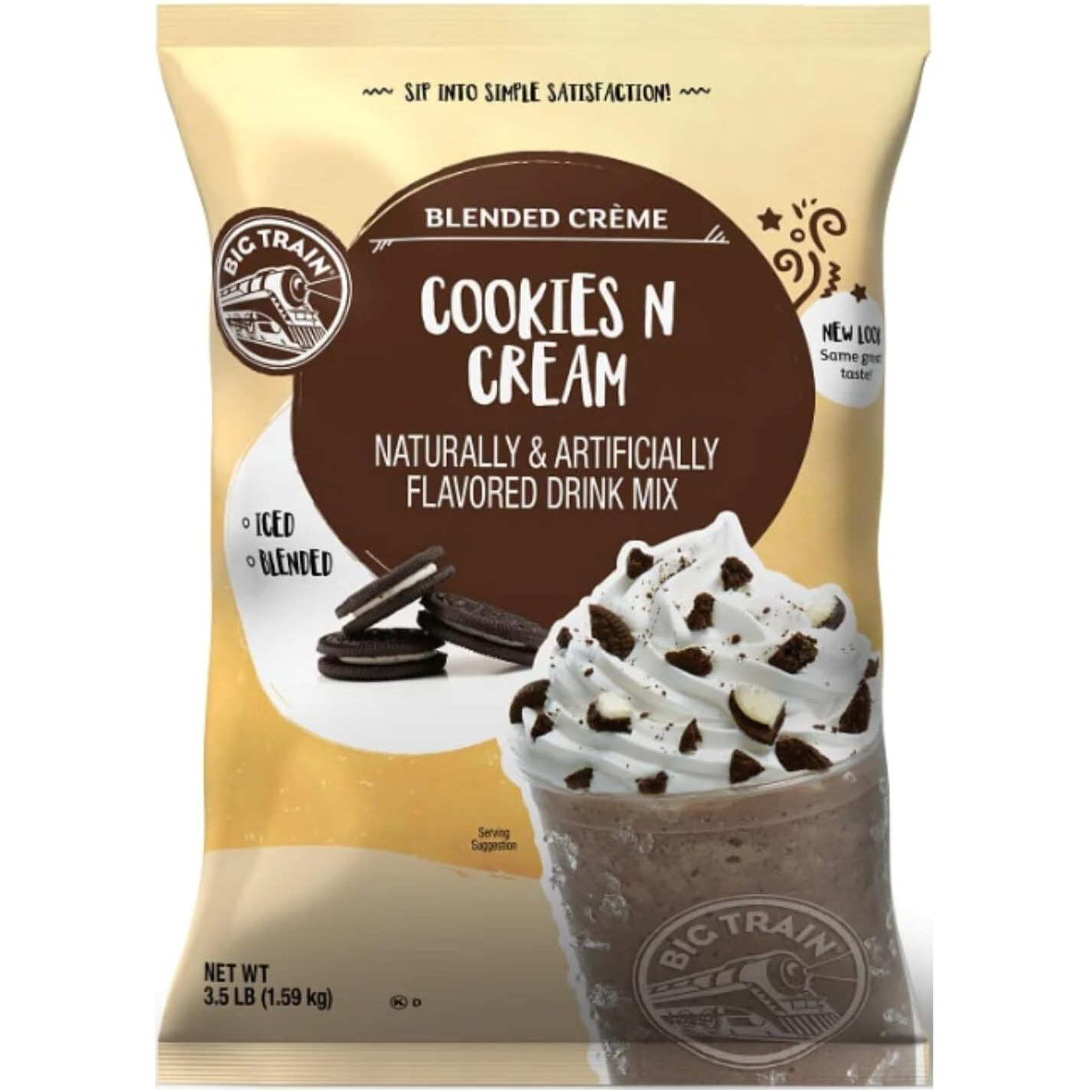 Big Train Cookies N Cream Blended Crme Beverage Mix, 3.5 Pound (Pack Of 1)