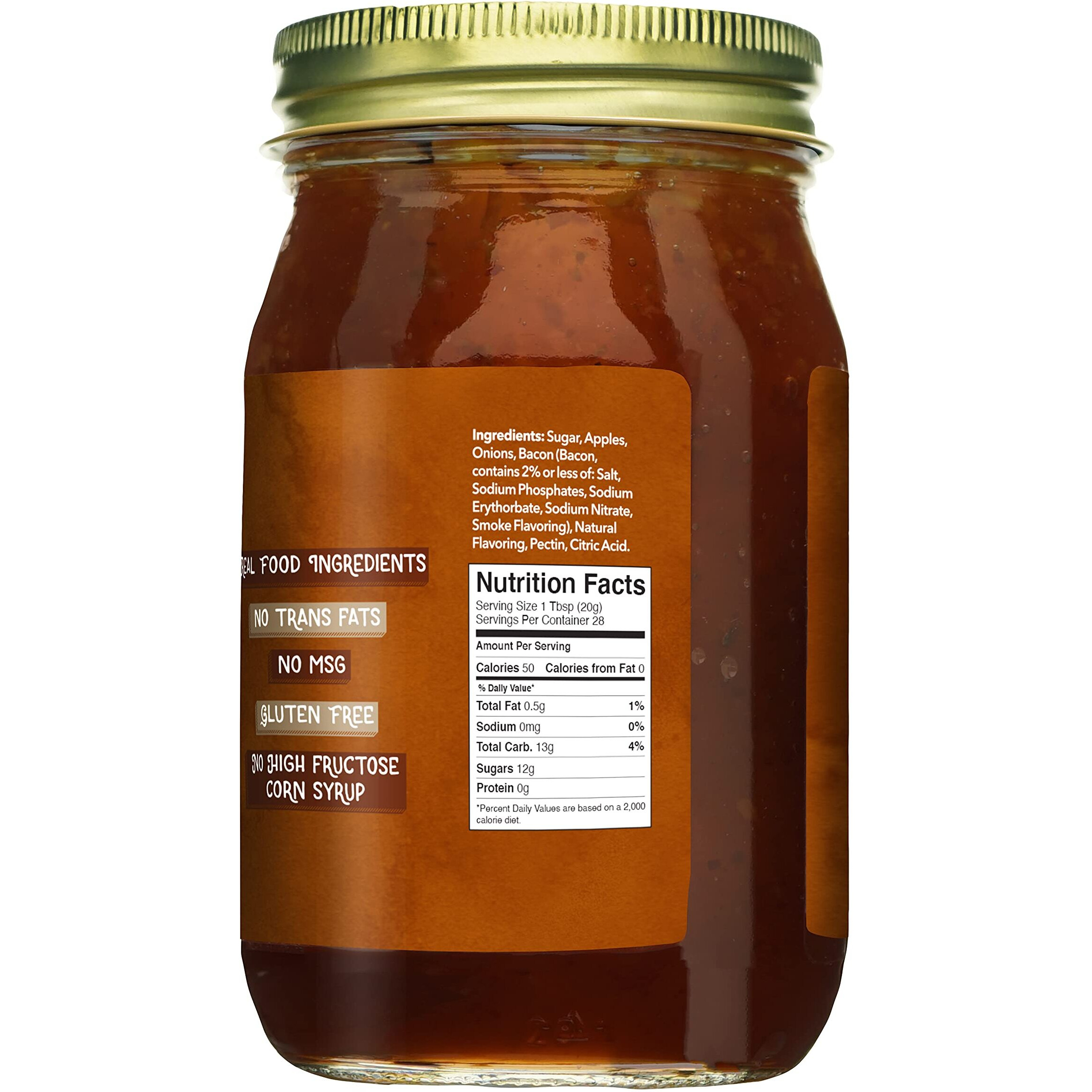 Green Jay Gourmet Bacon Jam - Classic Spread For Burgers, Sandwiches, Toast, Charcuterie - Sweet & Savory Flavoring For Meat Cuts, Poultry, Dressing - Zero Trans Fat, No Msg, Gluten-Free - 20 Ounces