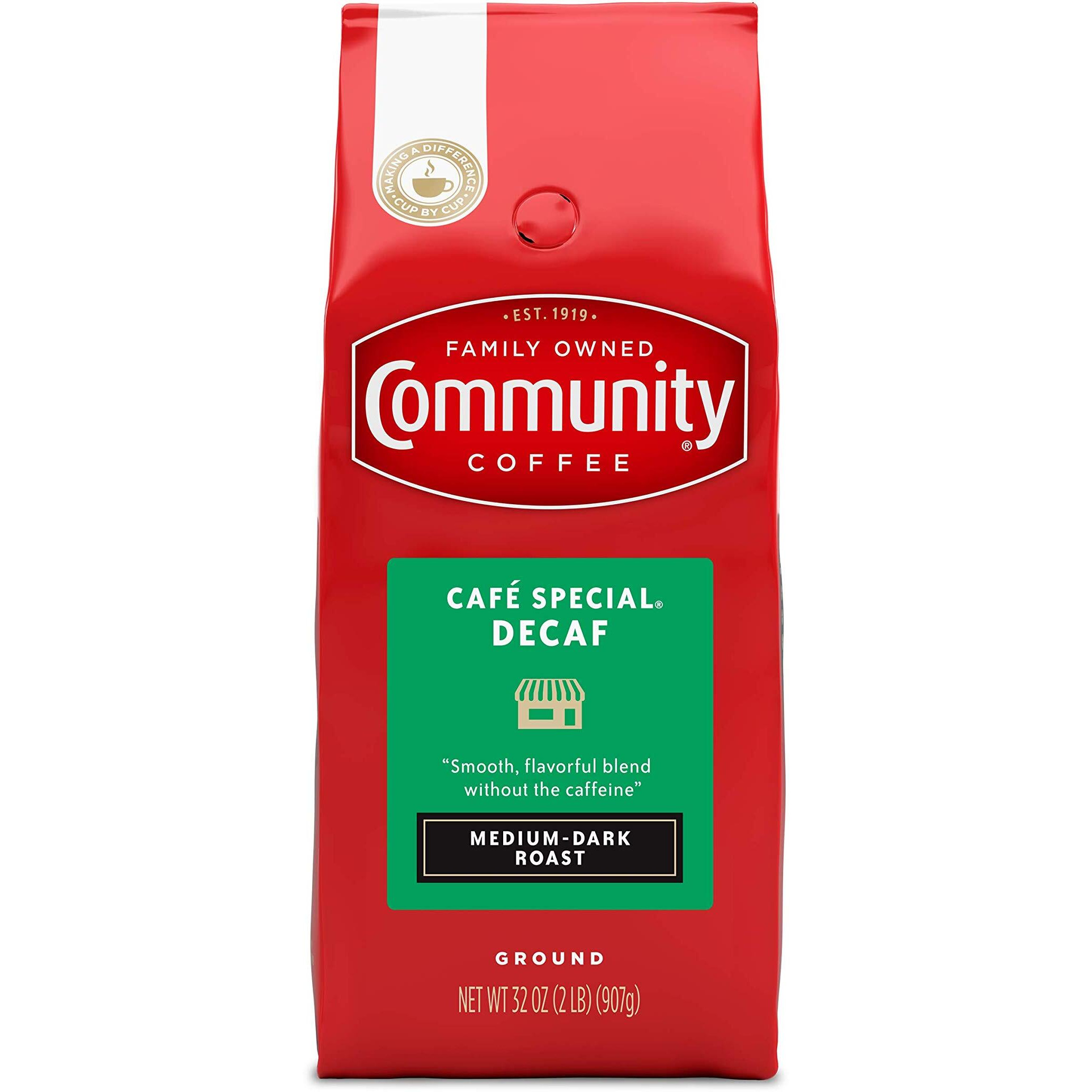 Community Coffee Caf   Special Decaf Ground Coffee, Medium Dark Roast, 32 Ounce Bag (Pack Of 1)