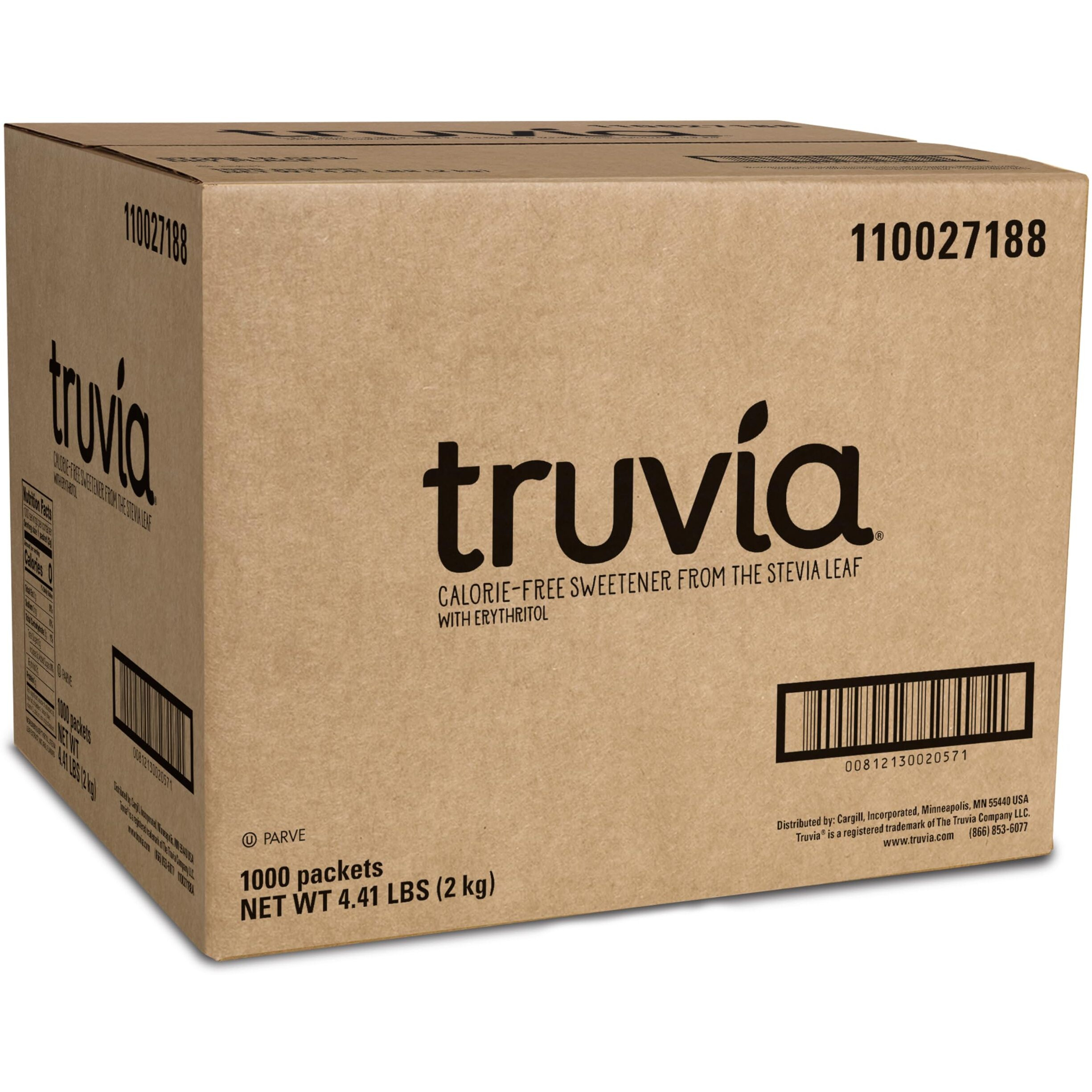 Truvia Natural Stevia Sweetener Packets, (Net Wt. 70.5 Oz), 1000 Count (Pack Of 1)