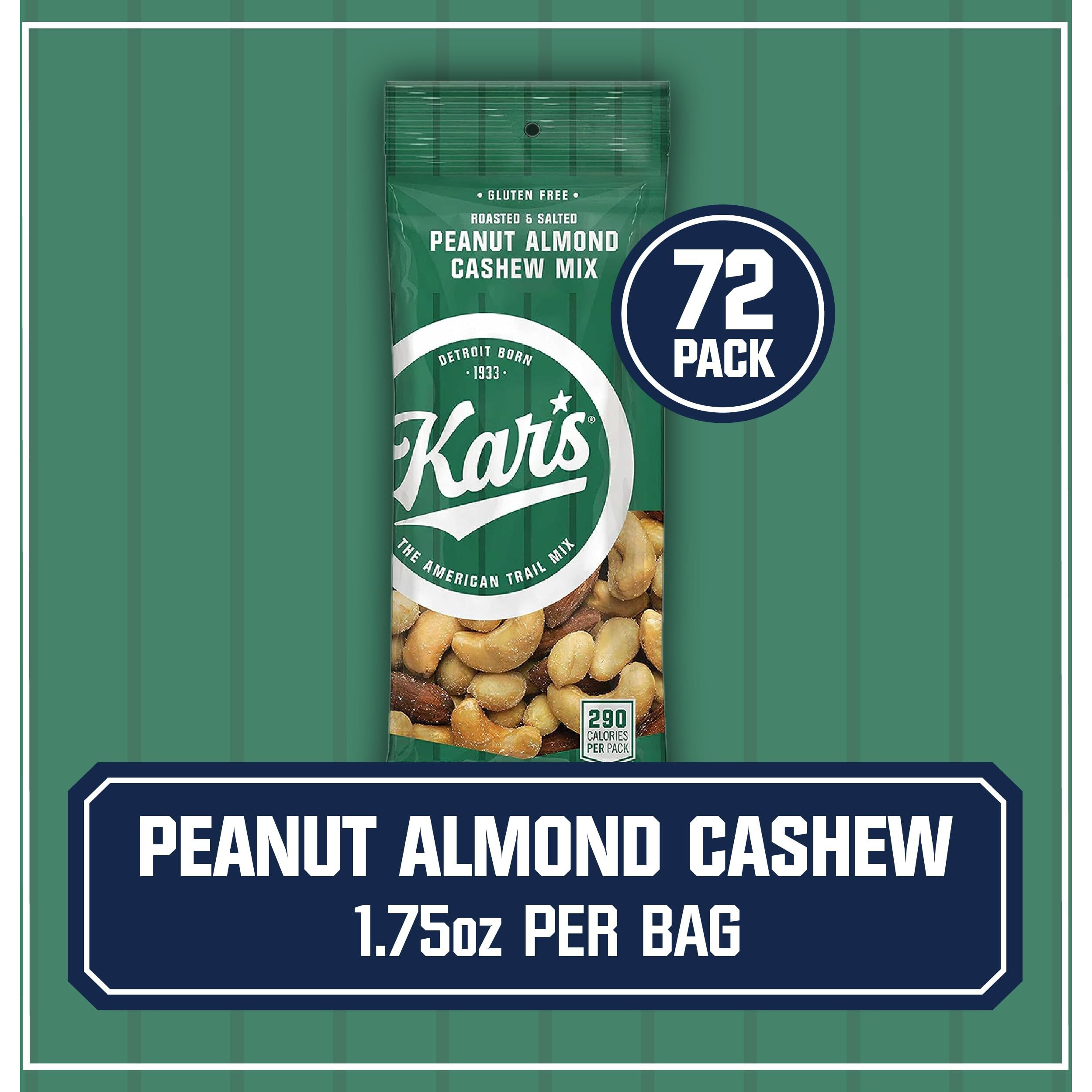 Kars Nuts Peanut Almond Cashew Mixed Nuts, 1.75 Oz Individual Snack Packs - Bulk Pack Of 72, Gluten-Free Snacks