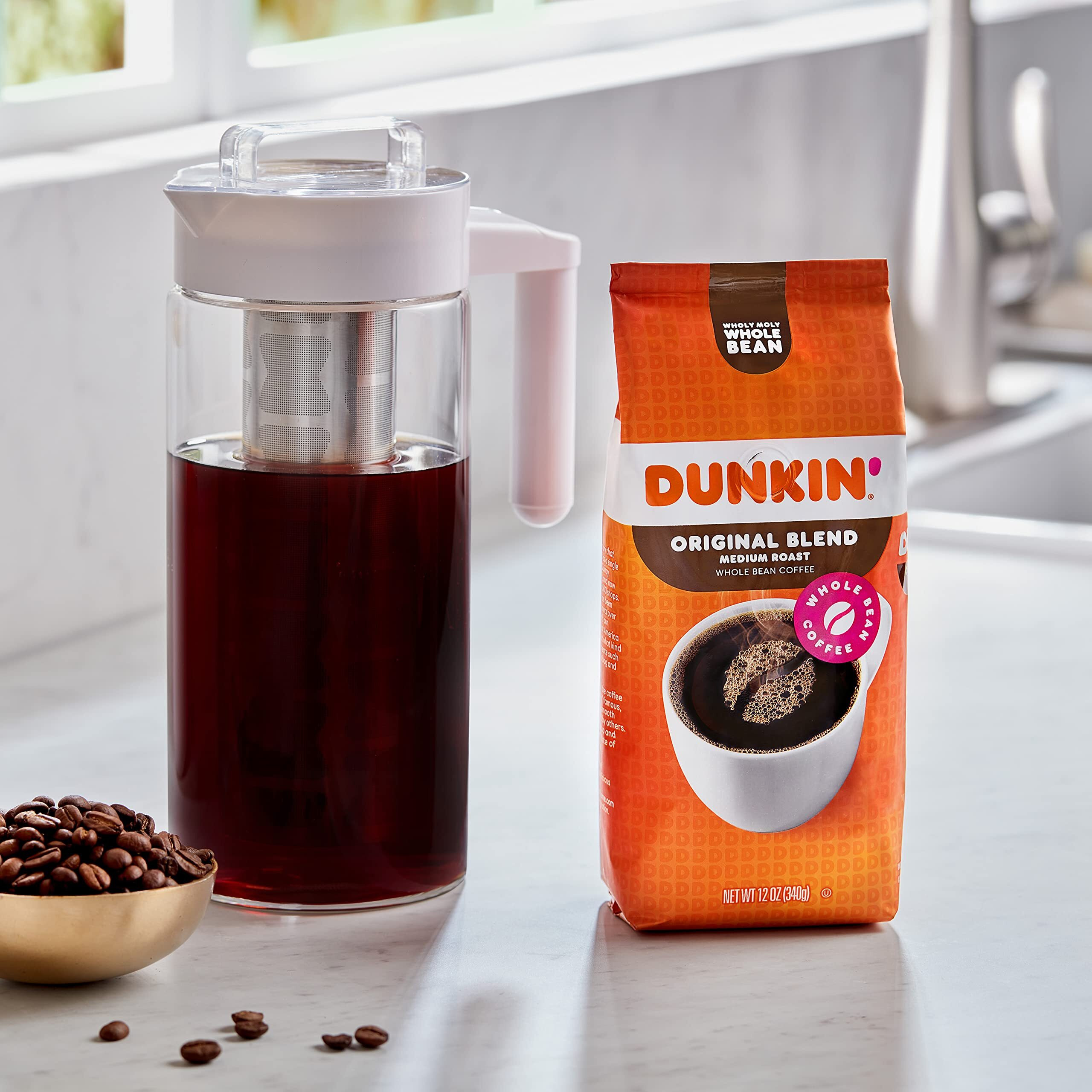 Dunkin' Original Blend Medium Roast Whole Bean Coffee, 20 Ounces (Pack Of 6)