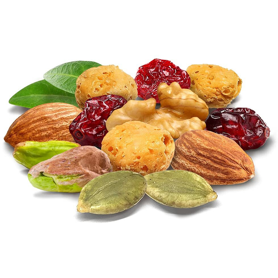 Natures Garden Keto Deluxe Mix - Probiotic Cheese Balls, Crunchy Keto Snack, Unsalted Mixed Nuts, Deluxe Mixed Nuts, Keto Snack Mix, All Natural, Heart Healthy Nuts - 24 Oz Bag (Pack Of 1)