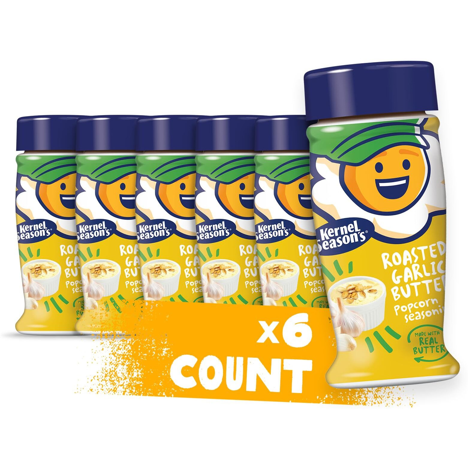 Kernel Season's Popcorn Seasoning, Roasted Garlic Butter, 3 Ounce (Pack Of 6)