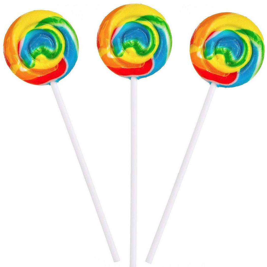 Rainbow Swirl Pops - 12 Suckers