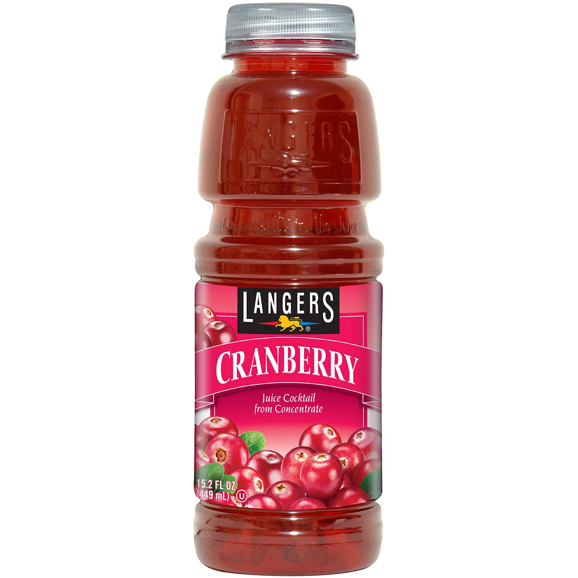 Langers Juice Cocktail, Cranberry, 15.2 Fluid Ounce (Pack Of 12)