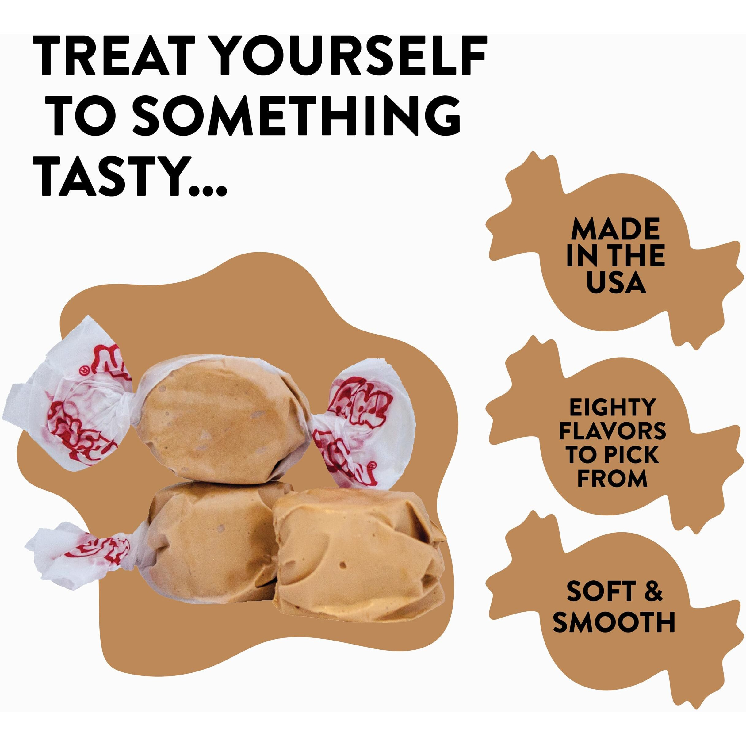 Taffy Town Saltwater Taffy- Maple | Gourmet Taffy| Nougat-Style Candy| Soft & Delicious| Sumer Snack Treats| Party Good Candies| 2.5Lbs