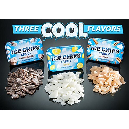 Ice Chips Xylitol Candy In Large 5.28 Oz Resealable Pouch Low Carb & Gluten Free (Ginger)