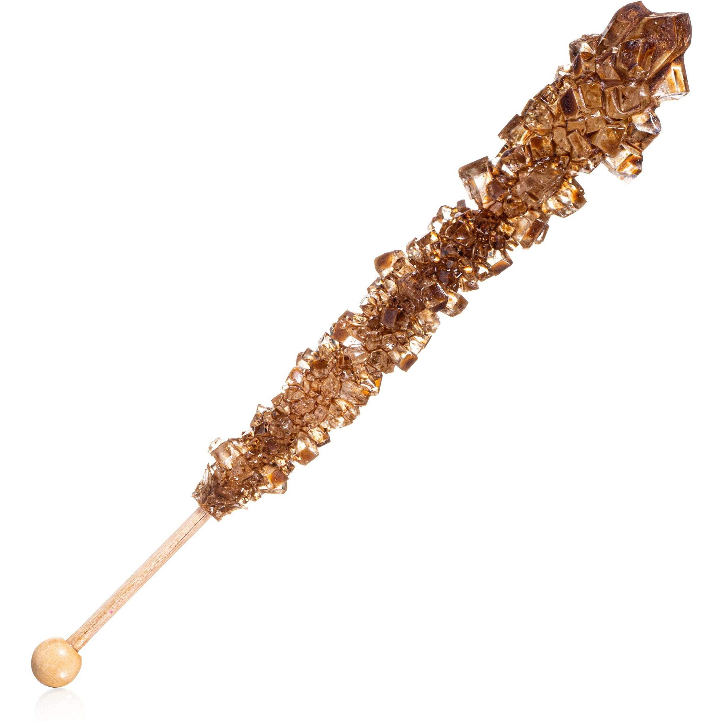 Candy Envy - Amber Rock Candy Sugar Sticks - Root Beer Flavored - 36 Indiv. Wrapped