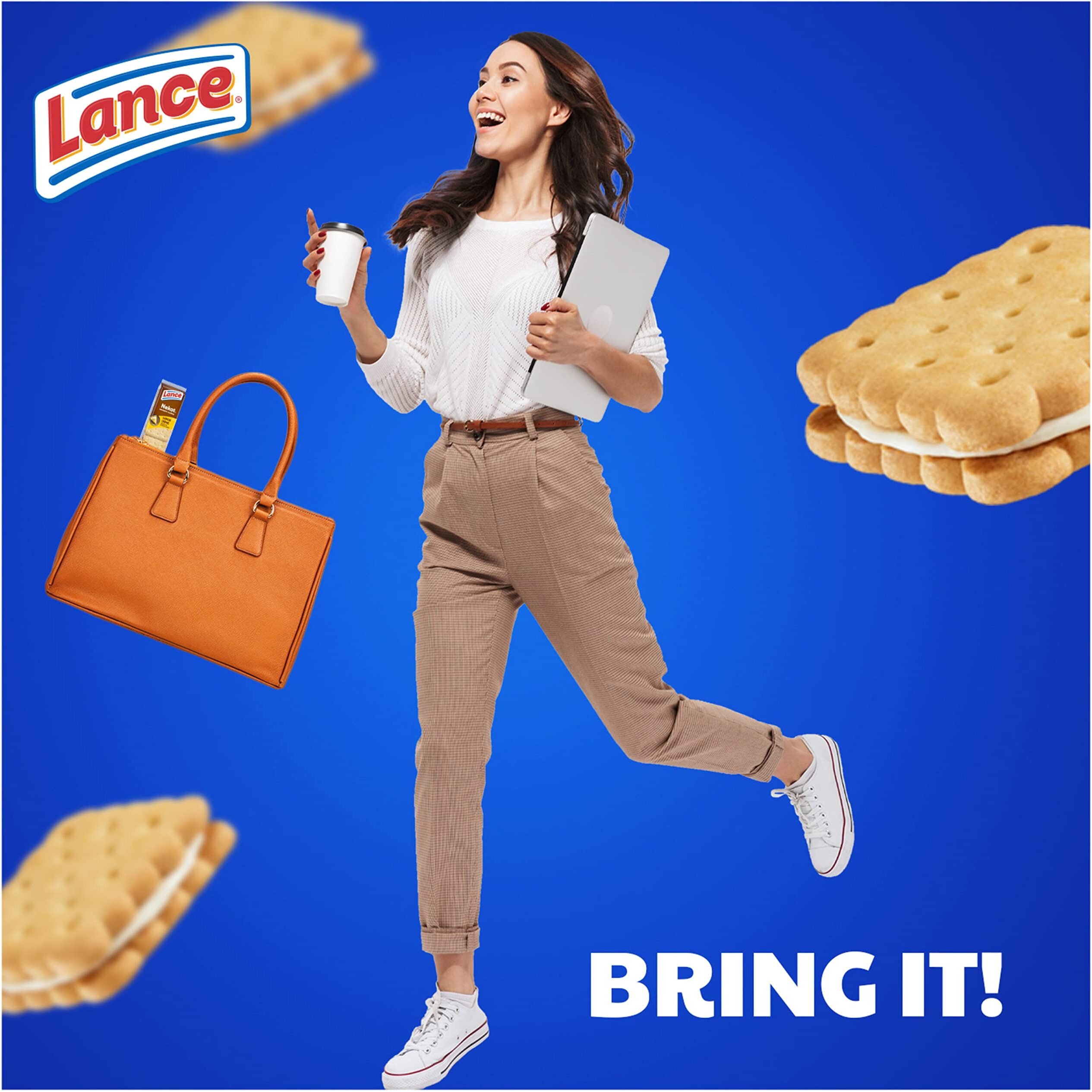 Lance Sandwich Cookies, Nekot Lemon Creme, 8 Individually Wrapped Packs, 6 Sandwiches Each