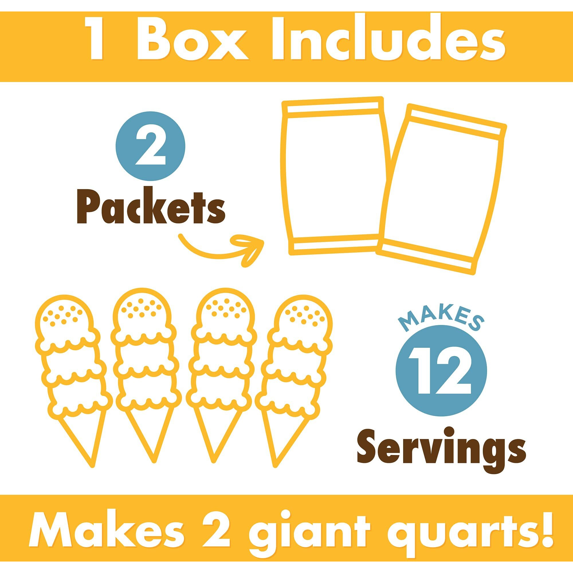 Triple Scoop Ice Cream Mix, Starter For Use With Home Ice Cream Maker, Non-Gmo, No Artificial Colors Or Flavors, Ready In Under 30 Mins (2, Strawberry)