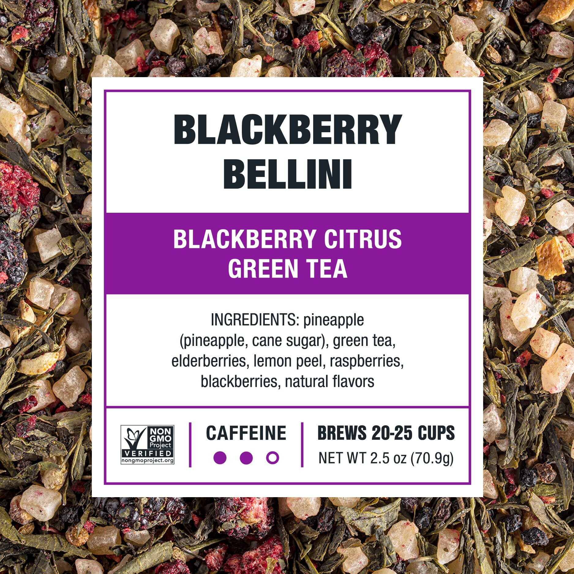 Tiesta Tea - Blackberry Bellini | Blackberry Citrus Green Tea | Premium Loose Leaf Tea Blend | Medium Caffeinated Green Tea | Make Hot Or Iced Tea & Brews Up To 25 Cups - 2.5 Ounce Resealable Pouch