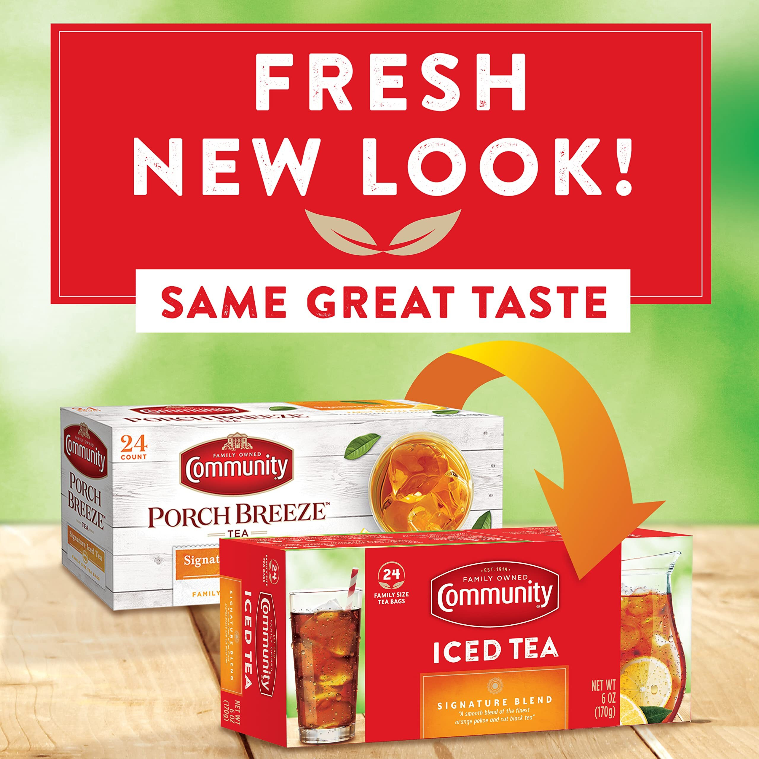 Community Coffee Signature Iced Tea, 576 Family Size Tea Bags, 48 Count Box (Pack Of 12)