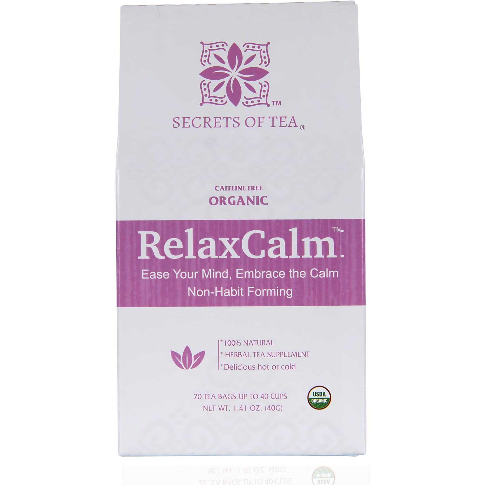 Secrets Of Tea Relaxing Mama Tea - Natural Usda Organic Caffeine Free - Safe For Pregnancy And Breastfeeding - Up To 40 Servings - 20 Count(1 Pack)