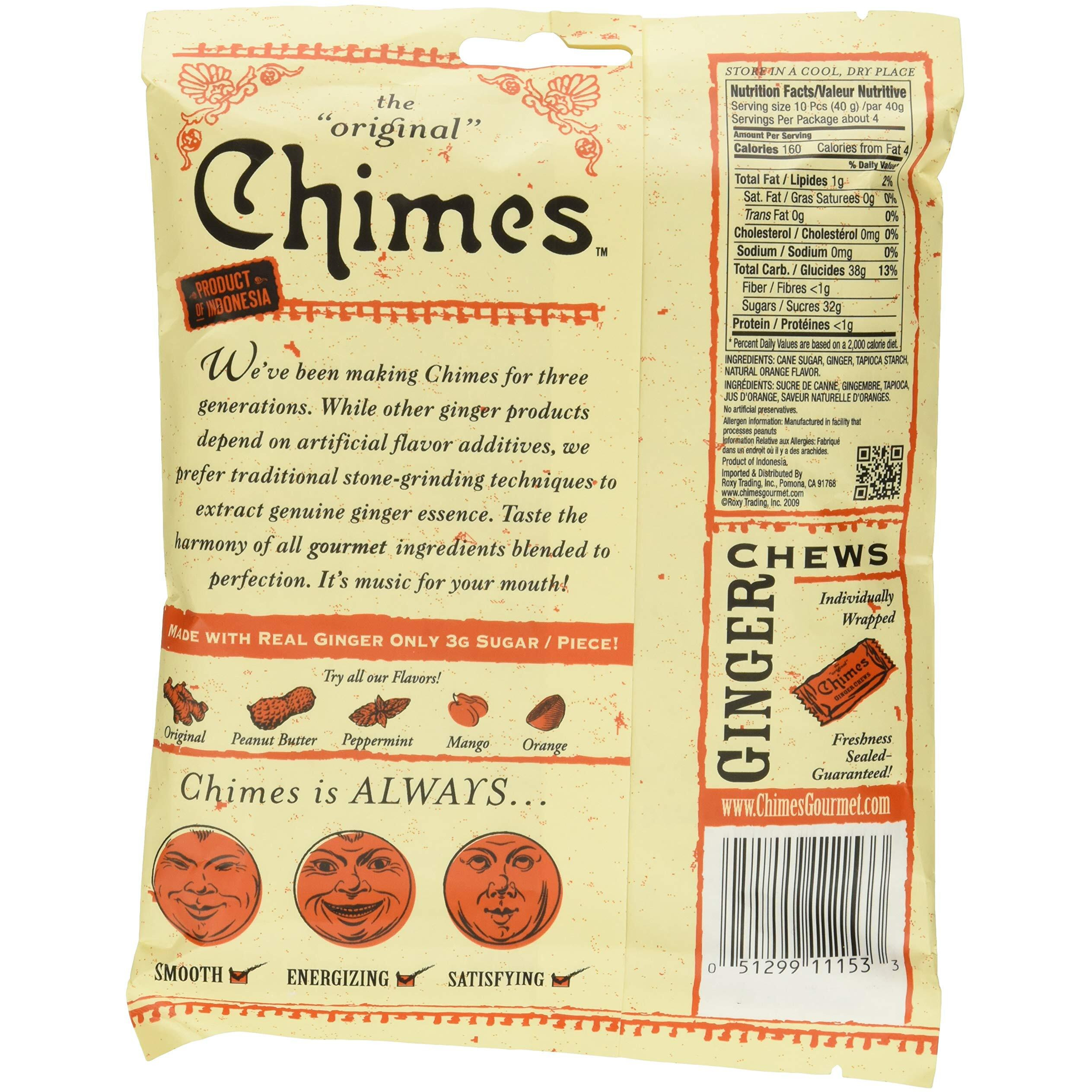 Chimes Ginger Chews, Orange, 5 Oz