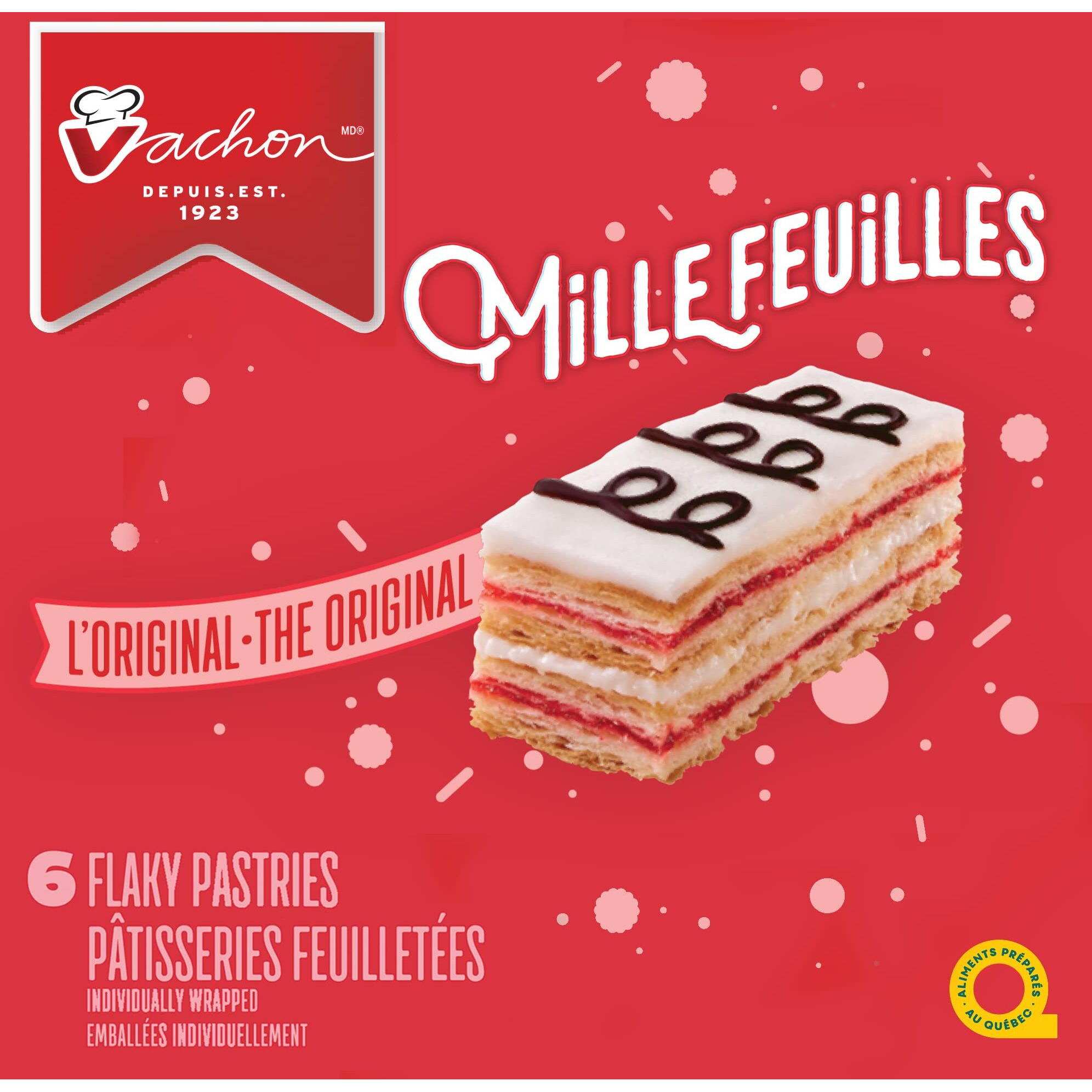 Vachon Mille Feuilles 1 Box Of 6 Flaky Pastries Snack Cakes 10 Ounces Made In Quebec