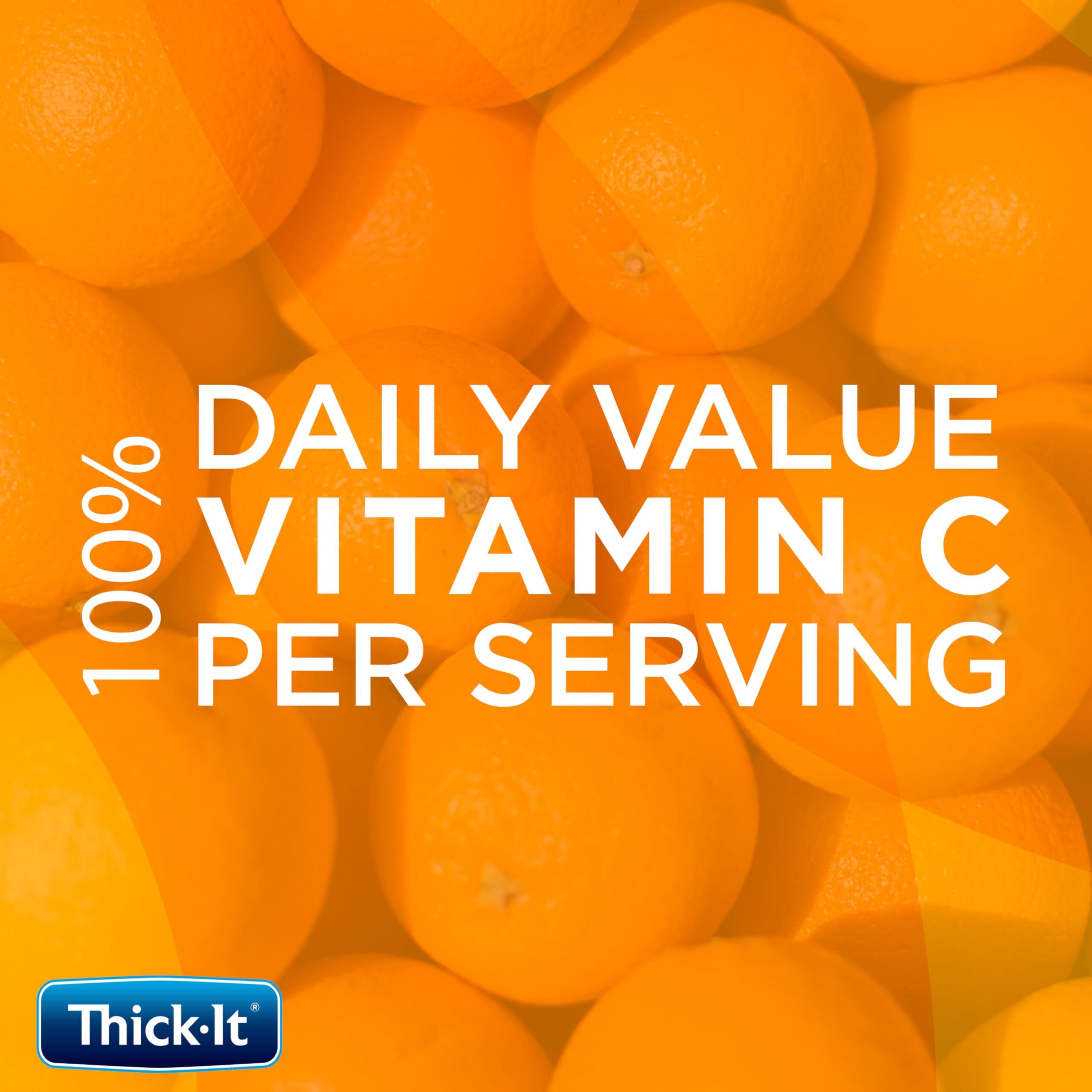 Thick-It Clear Advantage Moderately Thick Orange Juice, Honey Consistency, Ready-To-Drink, Digestible Swallowing Aid, Hydration On The Go, Convenient & Ready-To-Use, 8 Oz Bottle (24 Pack)