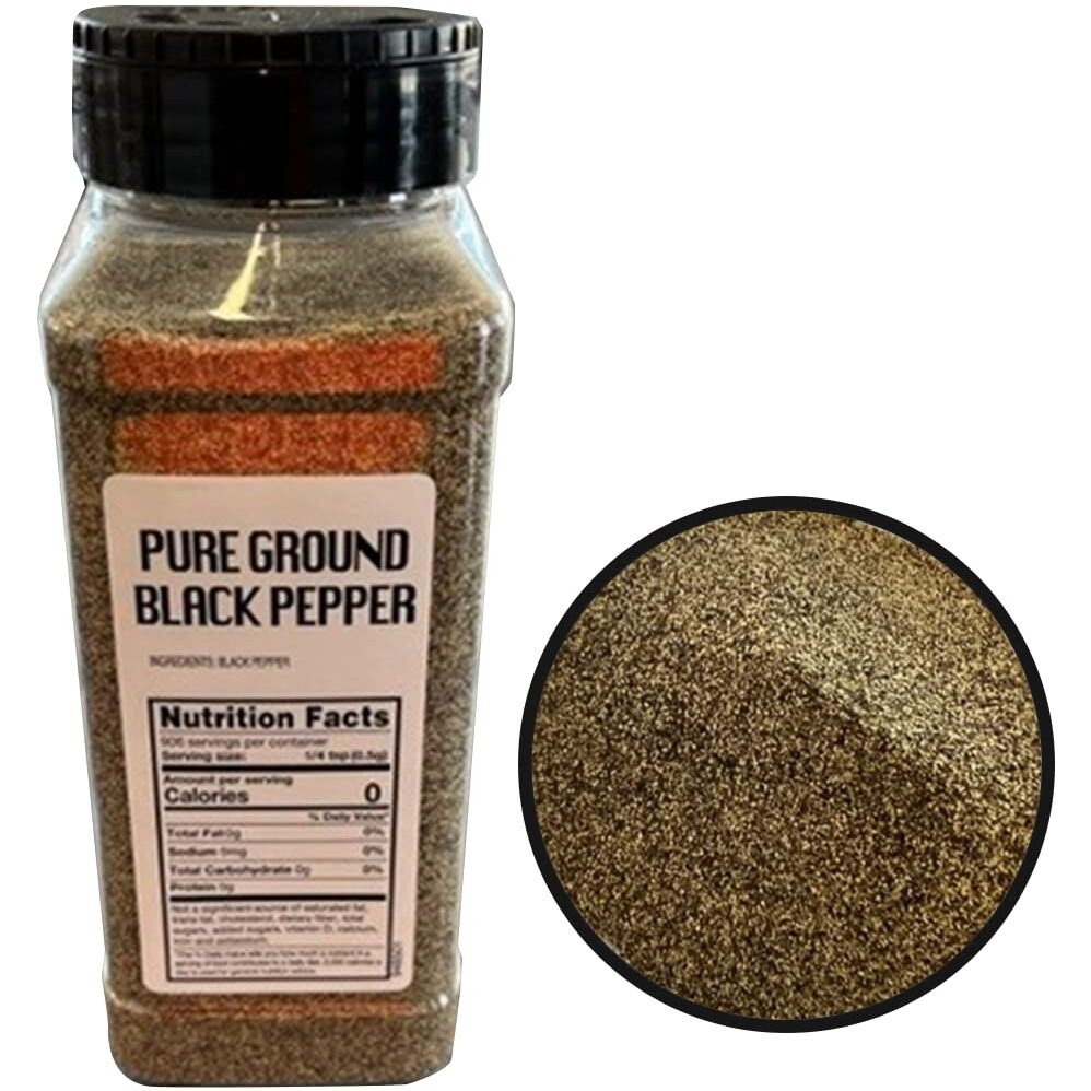 Sauer's Ground Black Pepper | Fine Grind | 1 Pound Canister | Foodservice