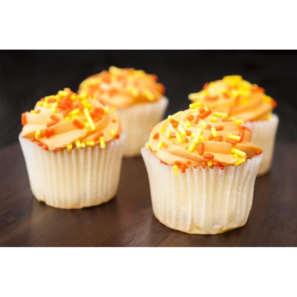 Yellow Sprinkles - 1.6 Pounds - Yellow Jimmies Sprinkles For Halloween - Yellow Cupcake Toppings - Bulk Sunflower Sprinkles For Cake Decorating, Baking, Ice Cream