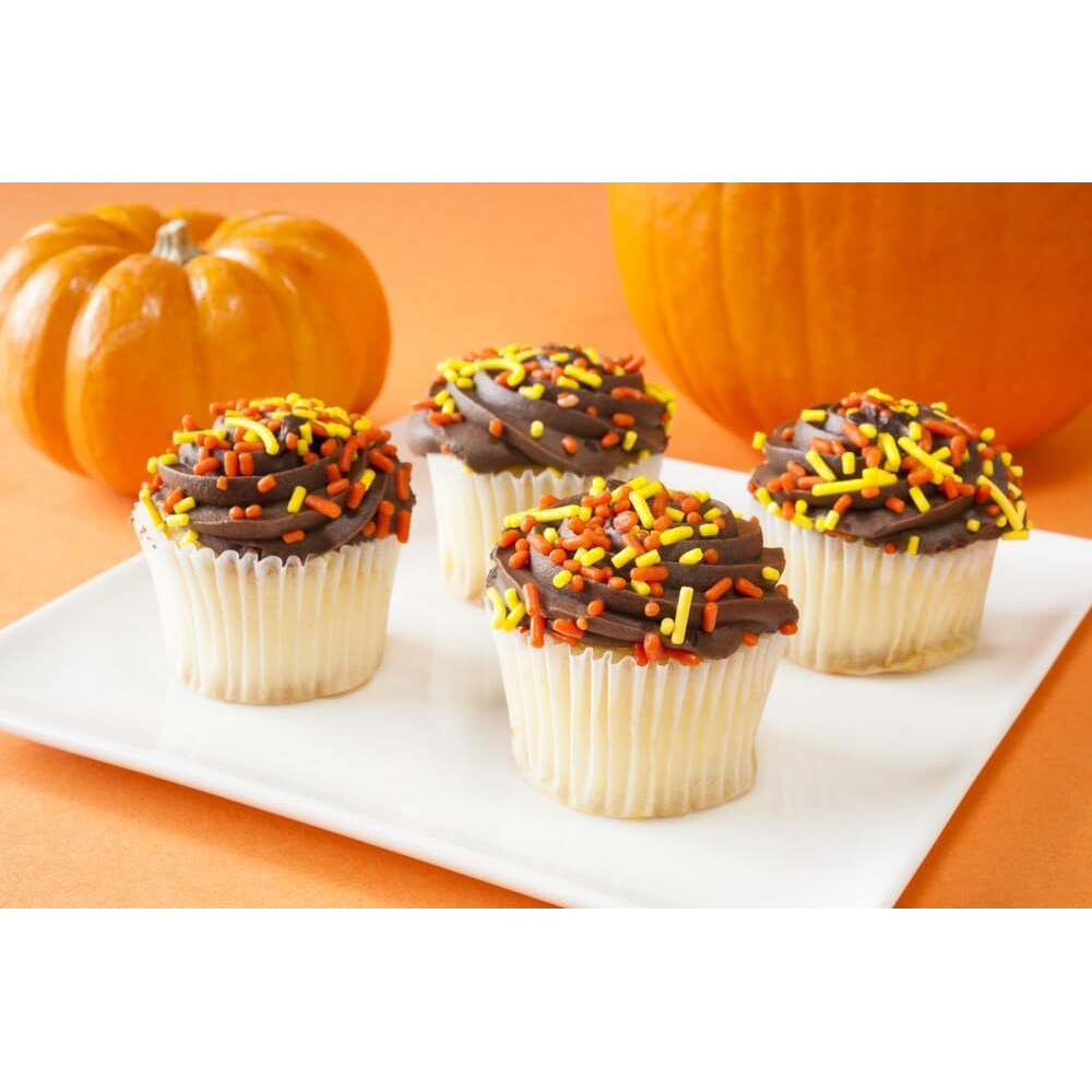 Yellow Sprinkles - 1.6 Pounds - Yellow Jimmies Sprinkles For Halloween - Yellow Cupcake Toppings - Bulk Sunflower Sprinkles For Cake Decorating, Baking, Ice Cream
