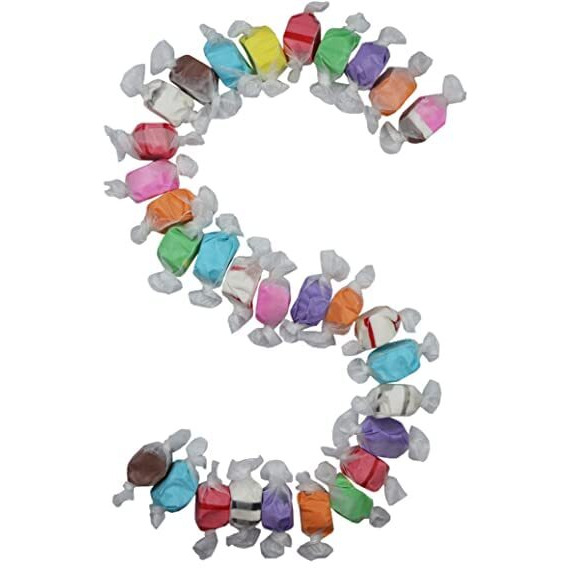 Gourmet Soft And Chewy Salt Water Taffy Candies - Individually Wrapped - Bulk Bags (Assorted Flavors, 3 Pound (Pack Of 1))