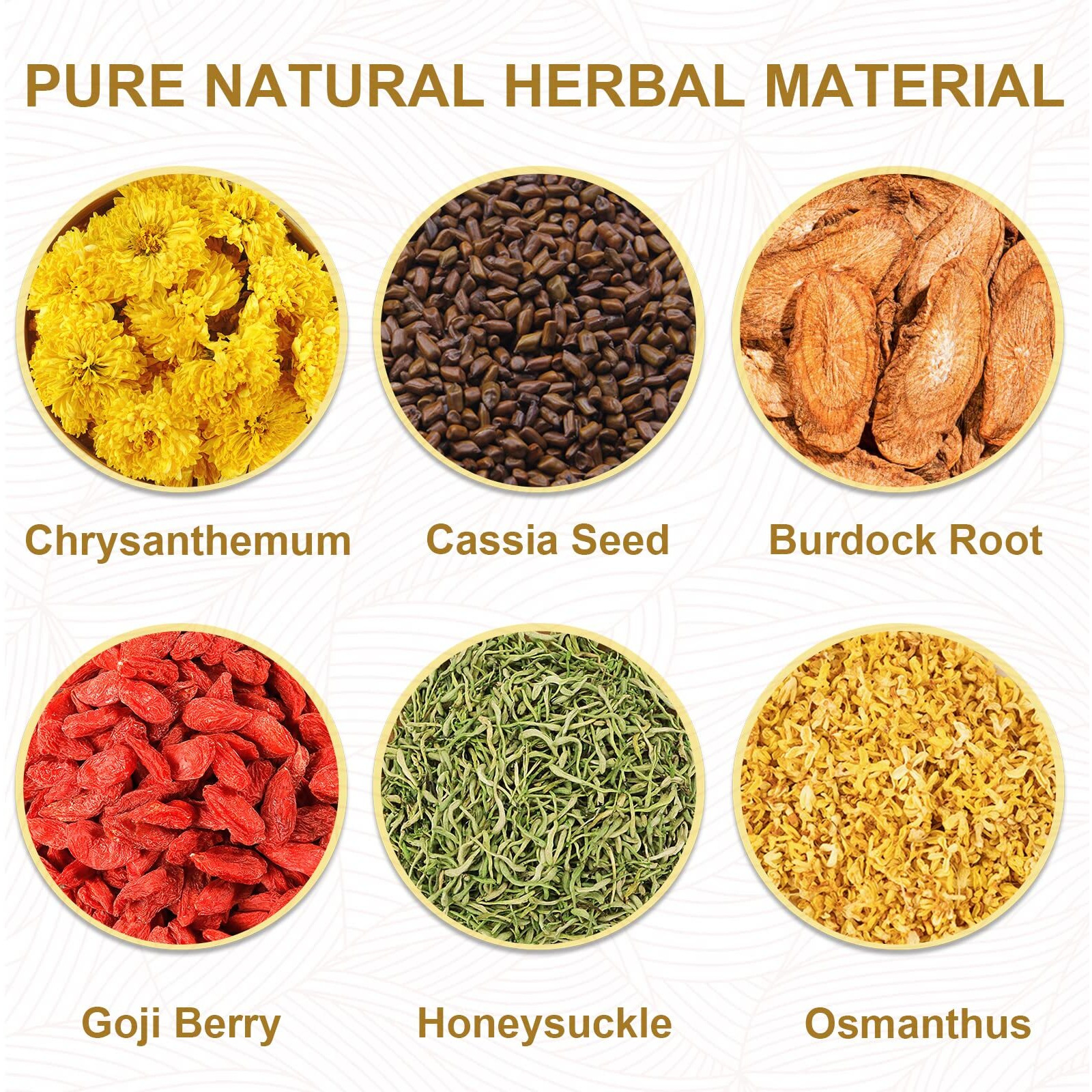 Tearelae - Chrysanthemum Cassia Seed Tea - 5G X 20 Counts - Burdock Root, Goji Berry, Honeysuckle, Osmanthus - Combination Herbal Tea Bags